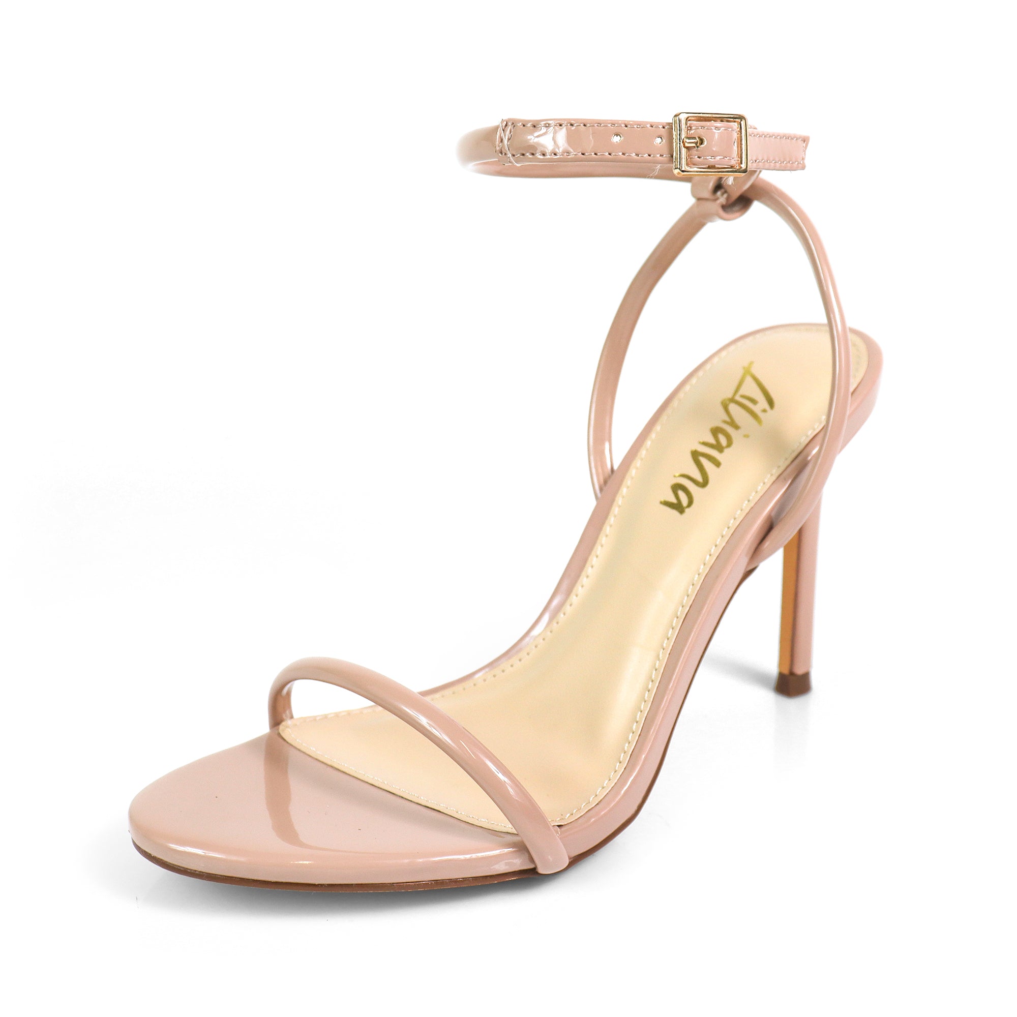 ABRANA-1 ANKLE STRAP SINGLE SOLE HEEL NUDE
