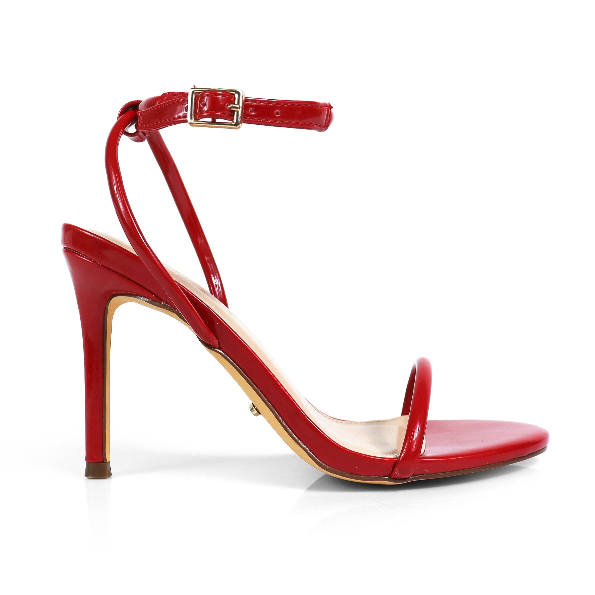 ABRANA-1 ANKLE STRAP SINGLE SOLE HEEL RED