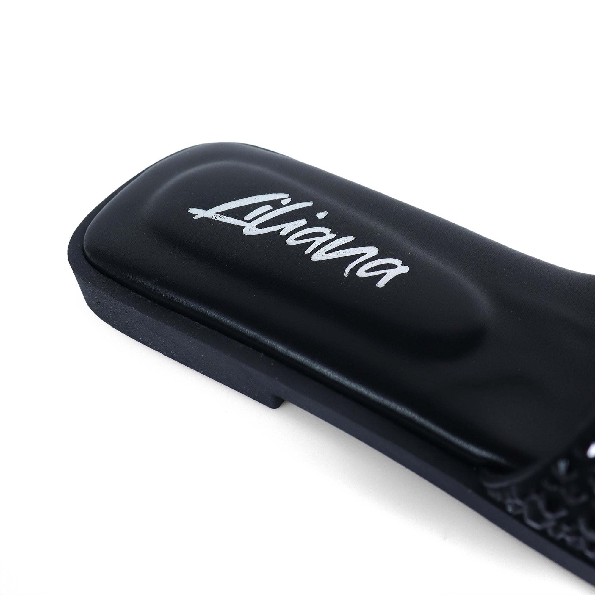 ADA-2 RHINESTONE COMFORT SLIDE BLACK