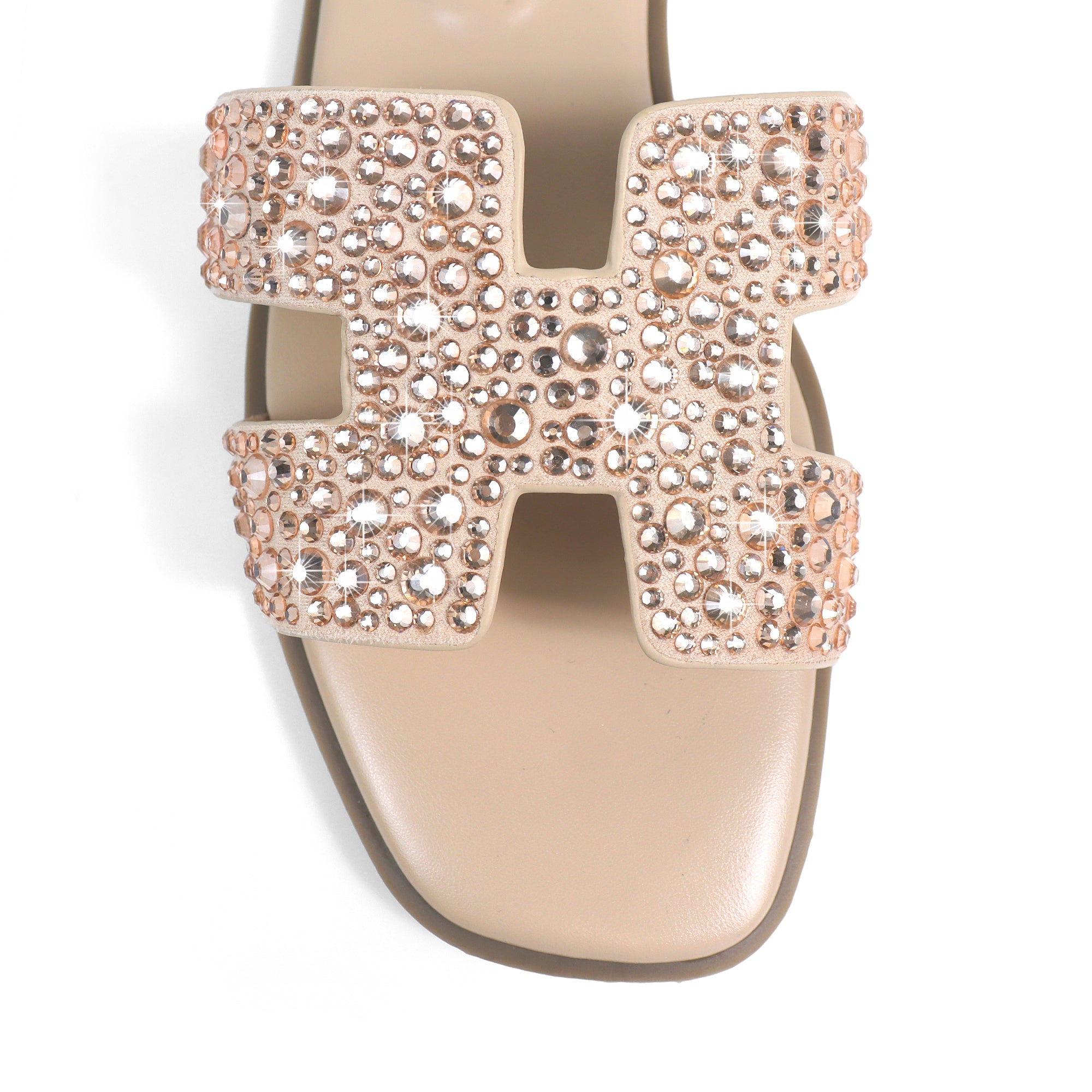 ADA-2 RHINESTONE COMFORT SLIDE NUDE