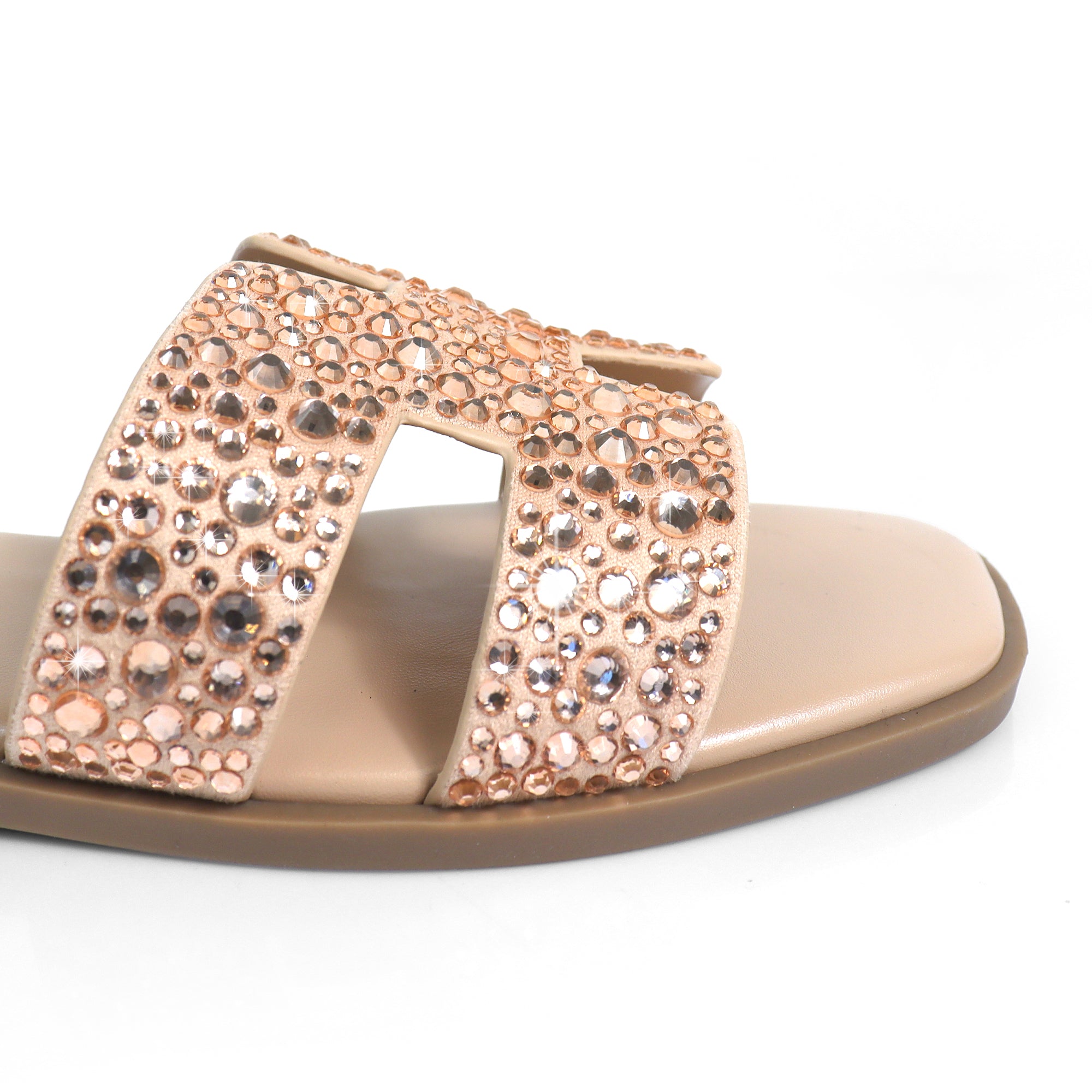 ADA-2 RHINESTONE COMFORT SLIDE NUDE
