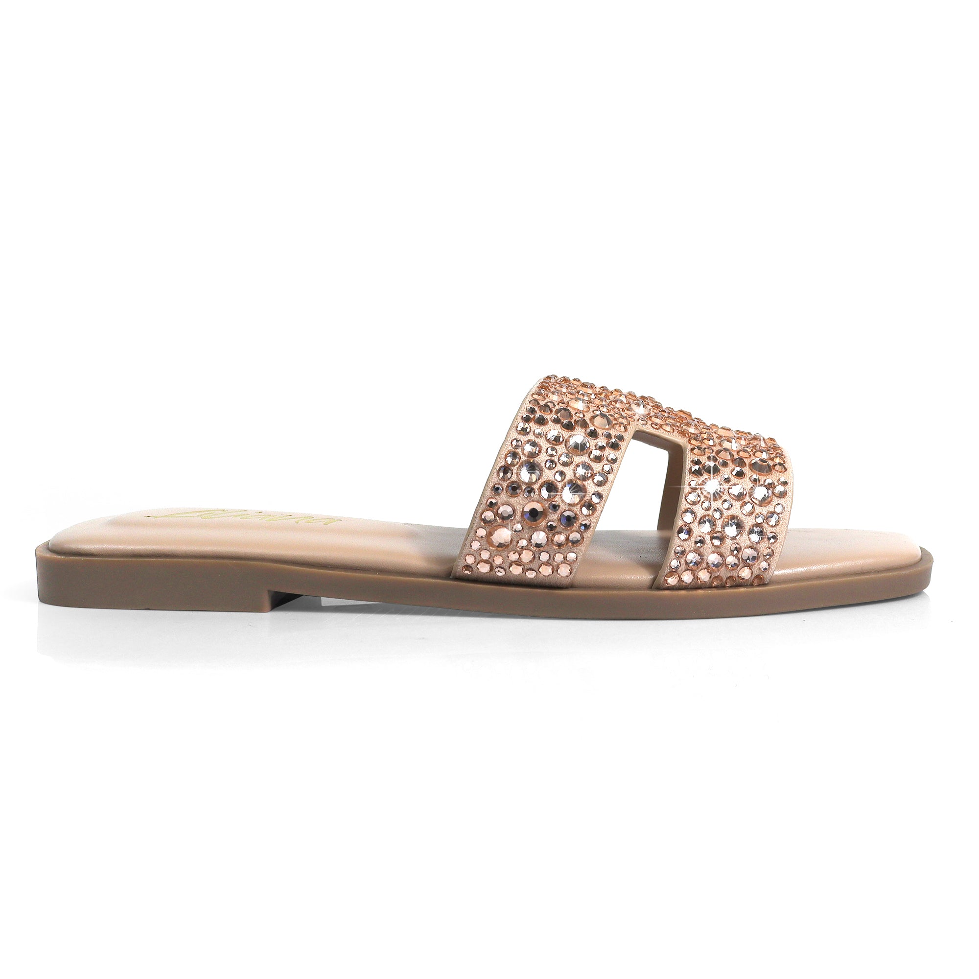 ADA-2 RHINESTONE COMFORT SLIDE NUDE