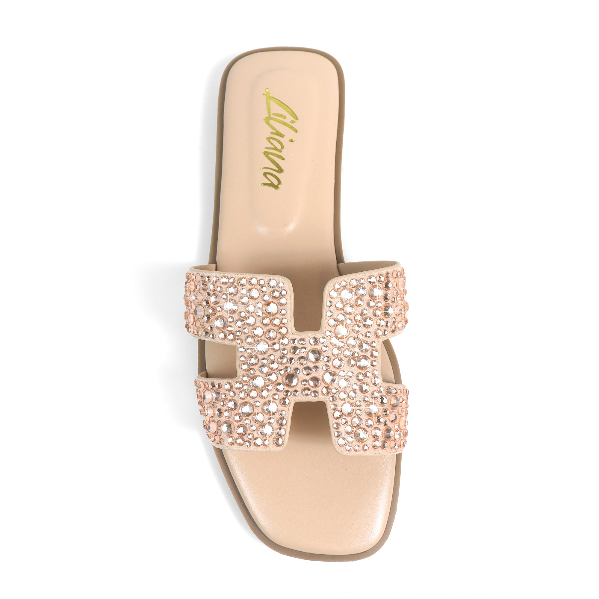 ADA-2 RHINESTONE COMFORT SLIDE NUDE