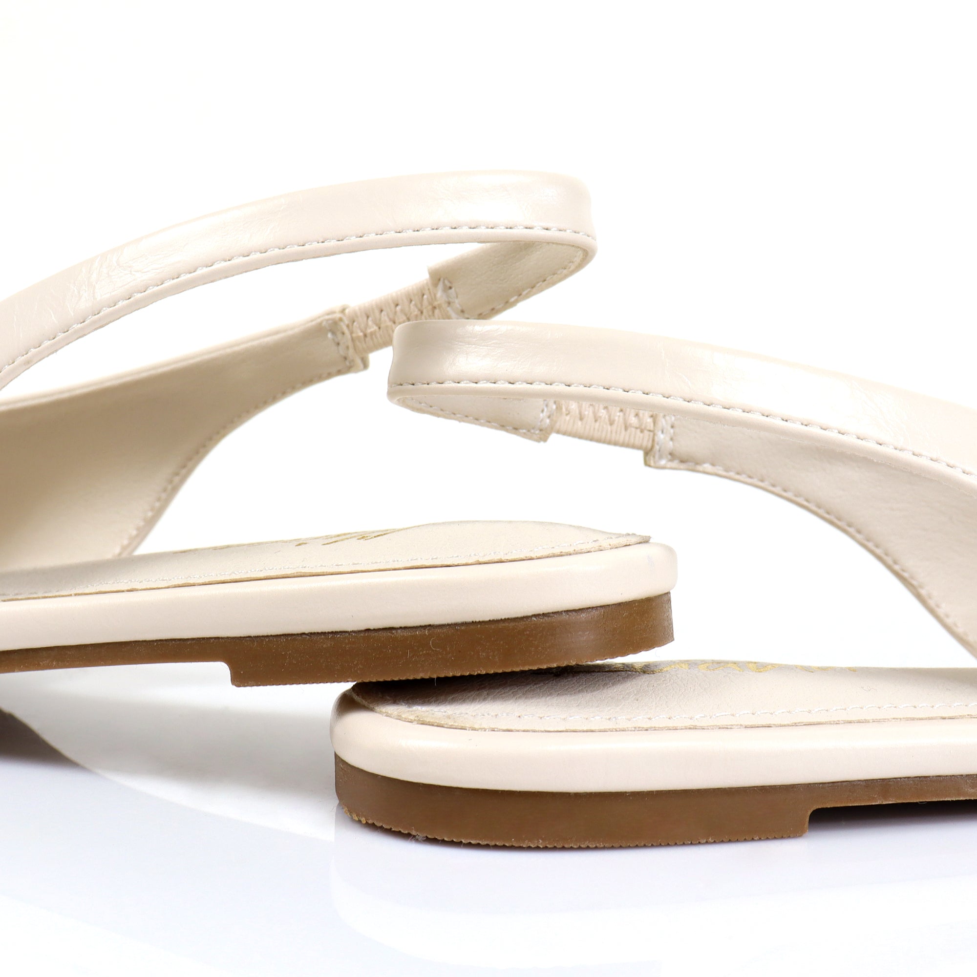 ADRIANA-1 CLOSED POINTED TOE SLINGBACK FLATS IVORY