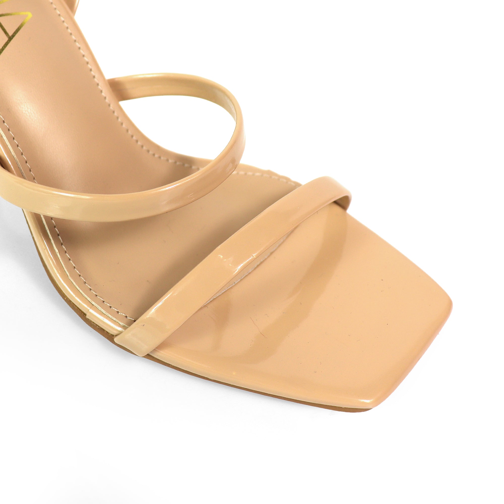 AGNES-2 OPEN TOE ANCKLE STRAPPY W/ HEEL NUDE