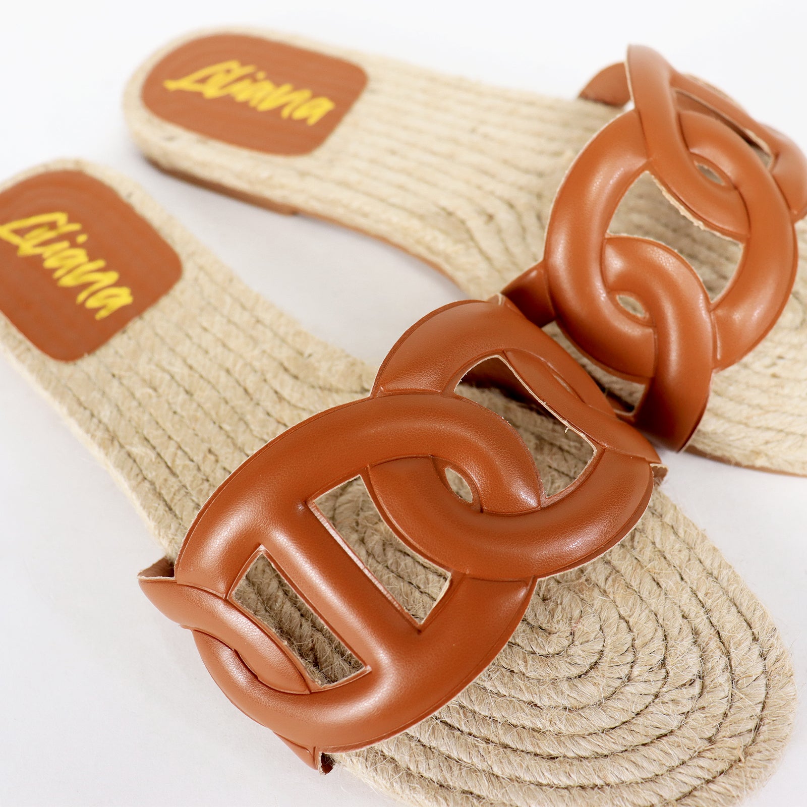 AILEEN-1 ESPADRILLE SANDAL WITH PU FOAM UPPER-TAN