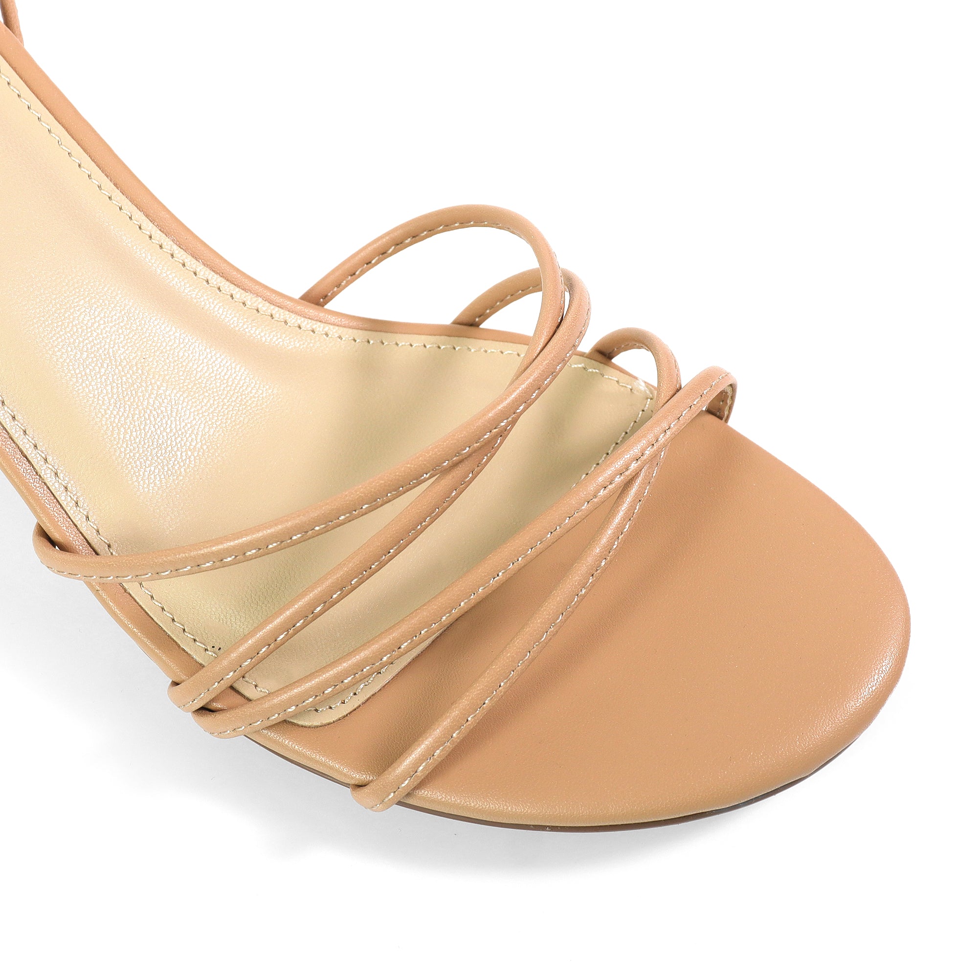AIYANA-1 TINY STRAP LACE UP W/ HEEL NUDE