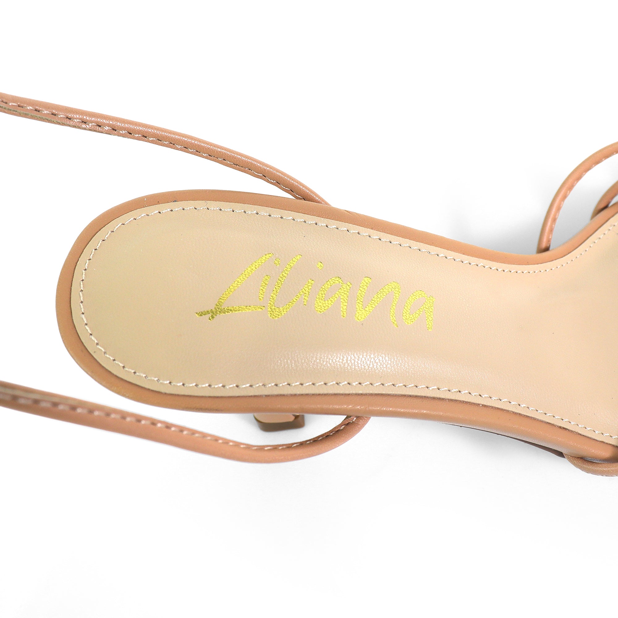 AIYANA-1 TINY STRAP LACE UP W/ HEEL NUDE
