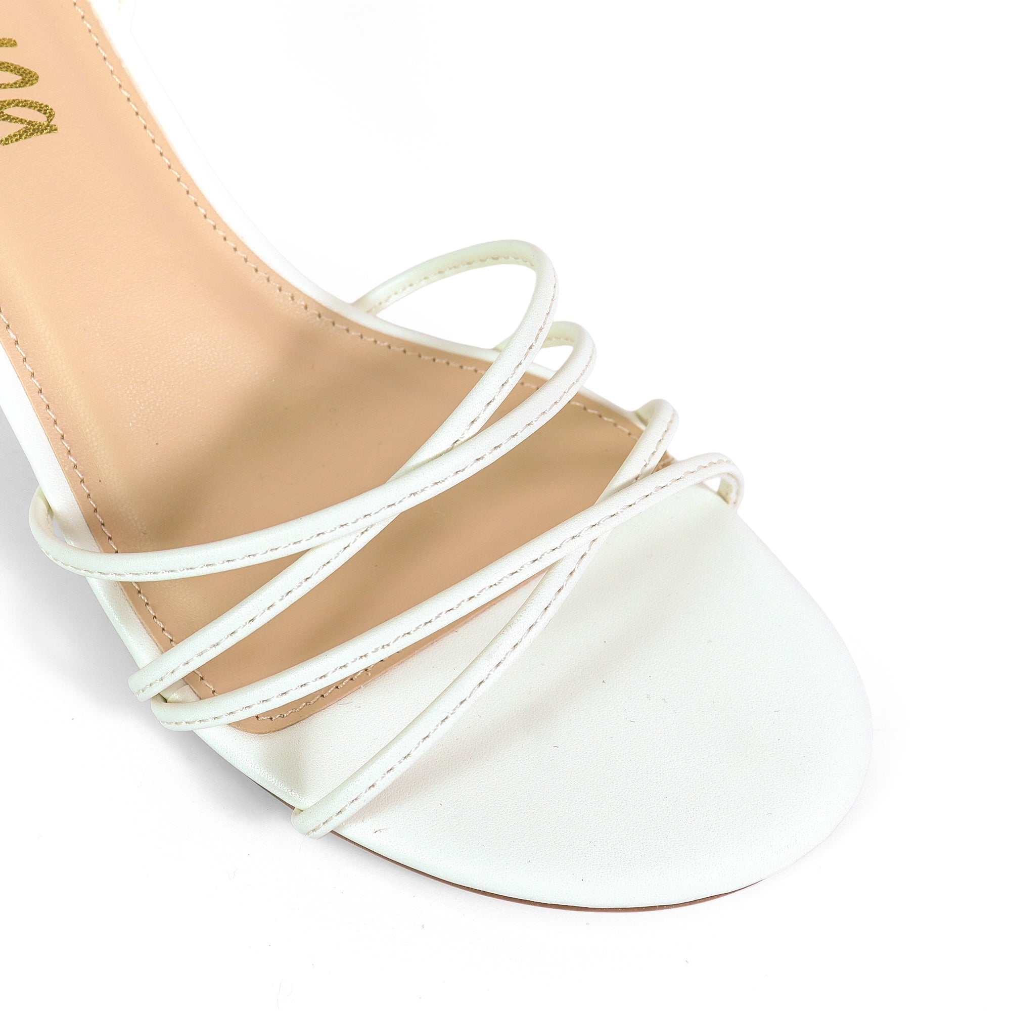 AIYANA-1 TINY STRAP LACE UP W/ HEEL WHITE