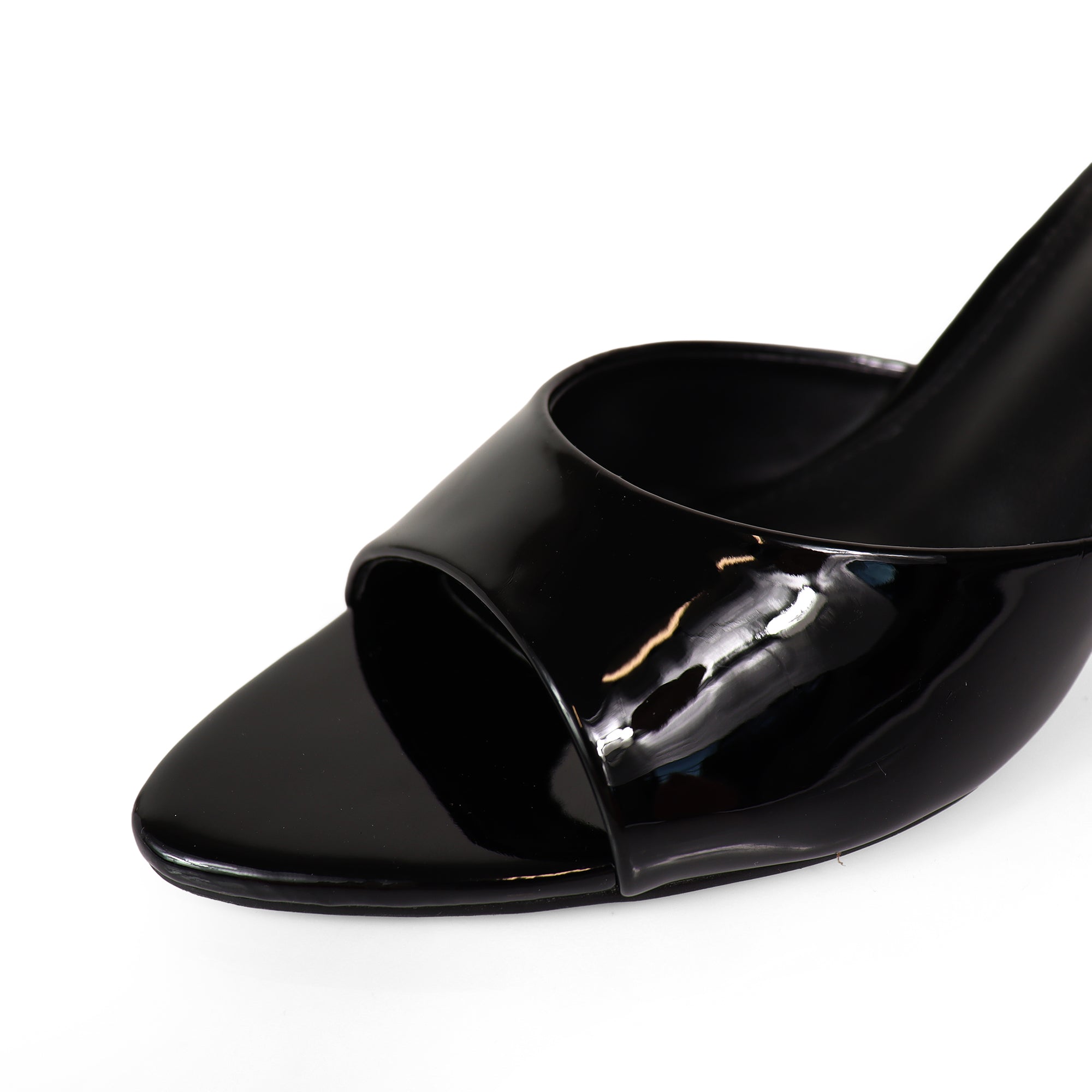 ALAINA-1 POINTED TOE MULE W/ KITTEN HEEL BLACK