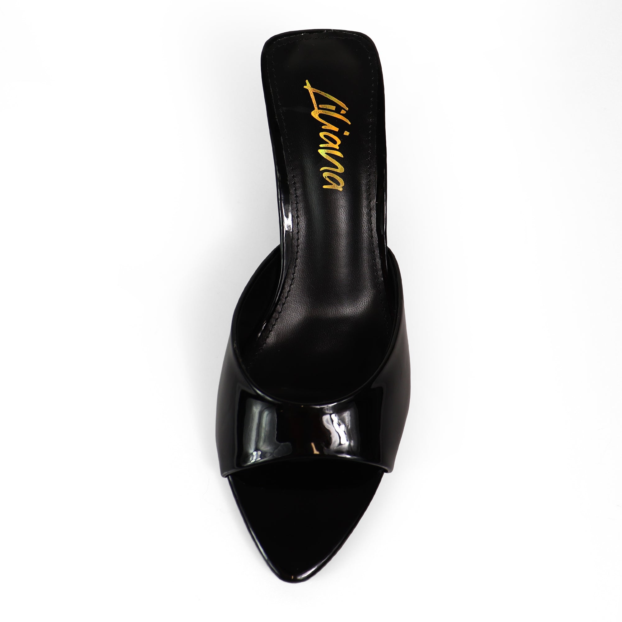ALAINA-1 POINTED TOE MULE W/ KITTEN HEEL BLACK