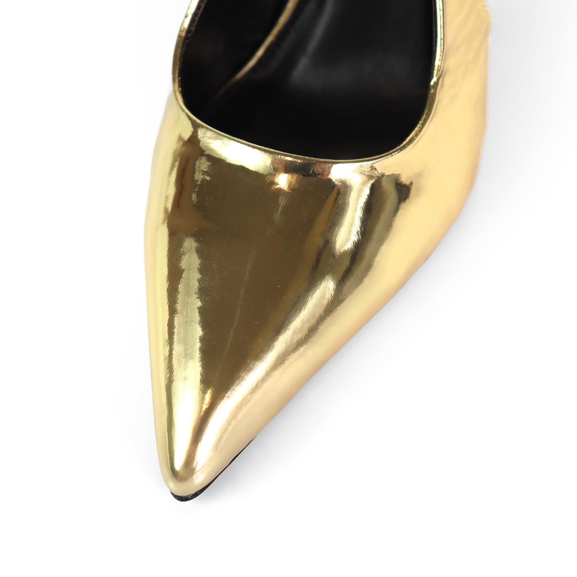 ALICIA-8 POINTED TOE W/DUO STRAP PUMP GOLD