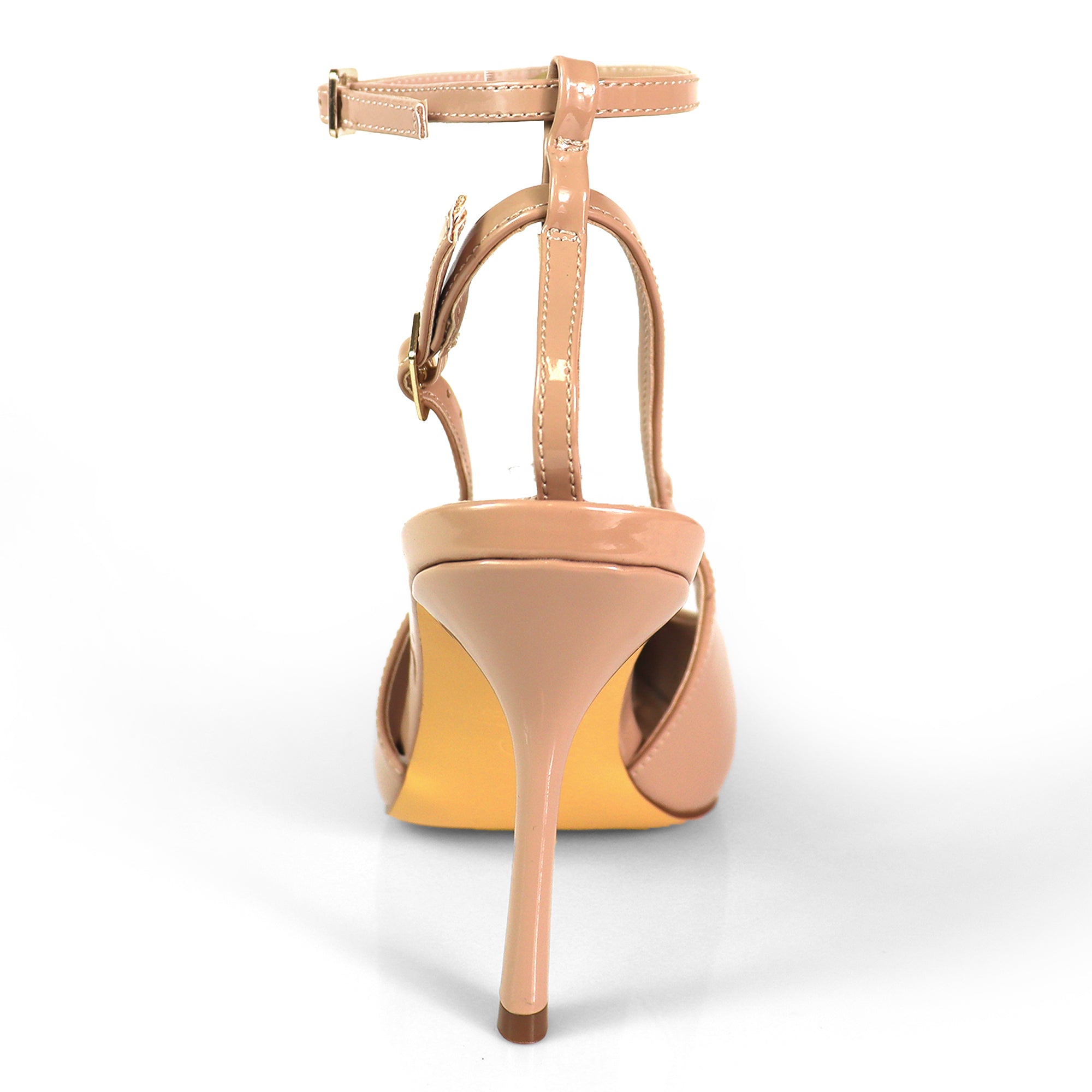 ALICIA-8 POINTED TOE W/DUO STRAP PUMP NUDE