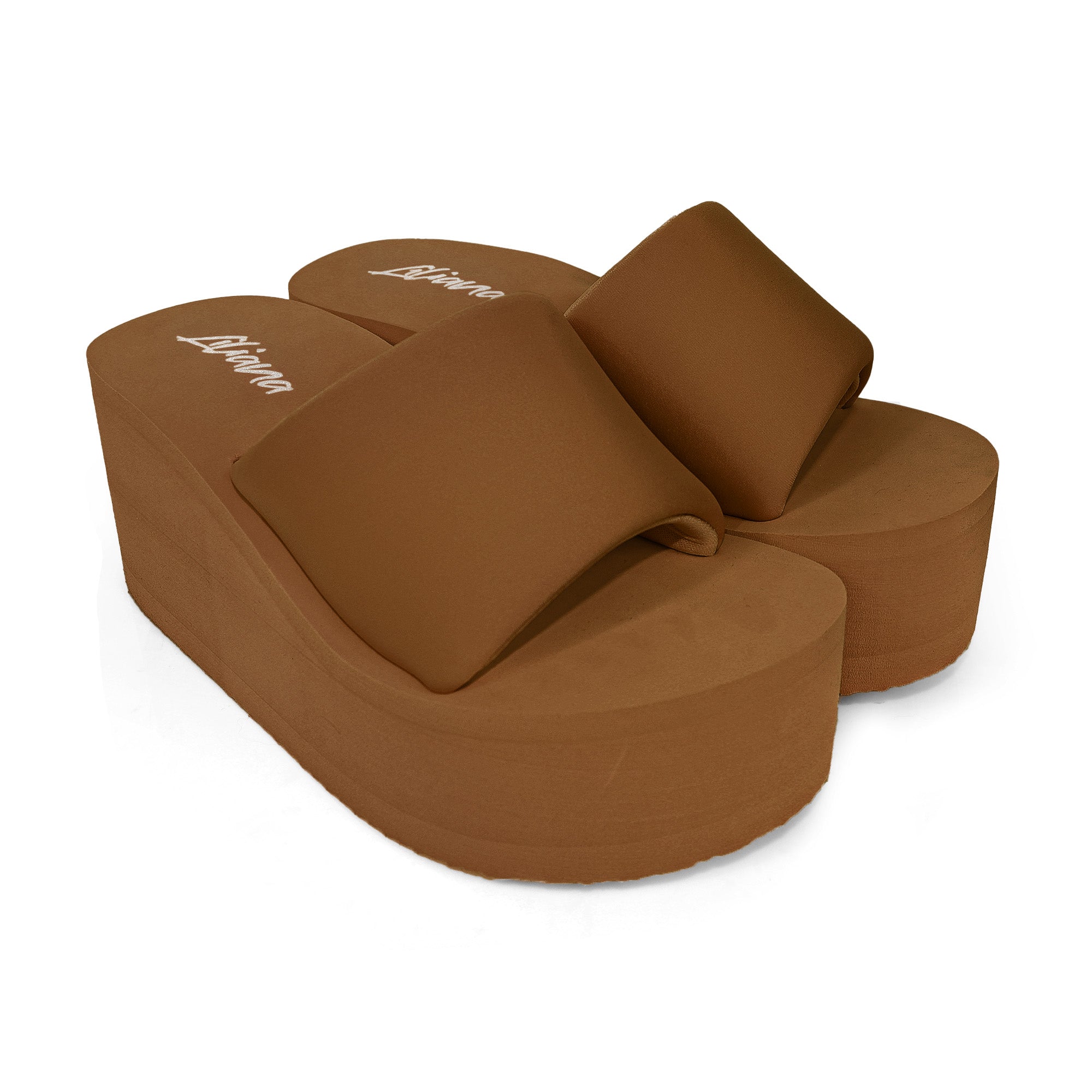 ALTA-2 THICK PLATFORM MULES WEDGE BROWN