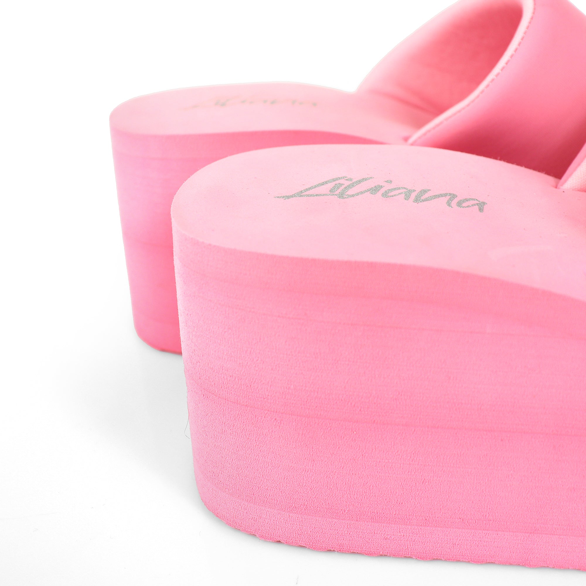 ALTA-2 THICK PLATFORM MULES WEDGE PINK