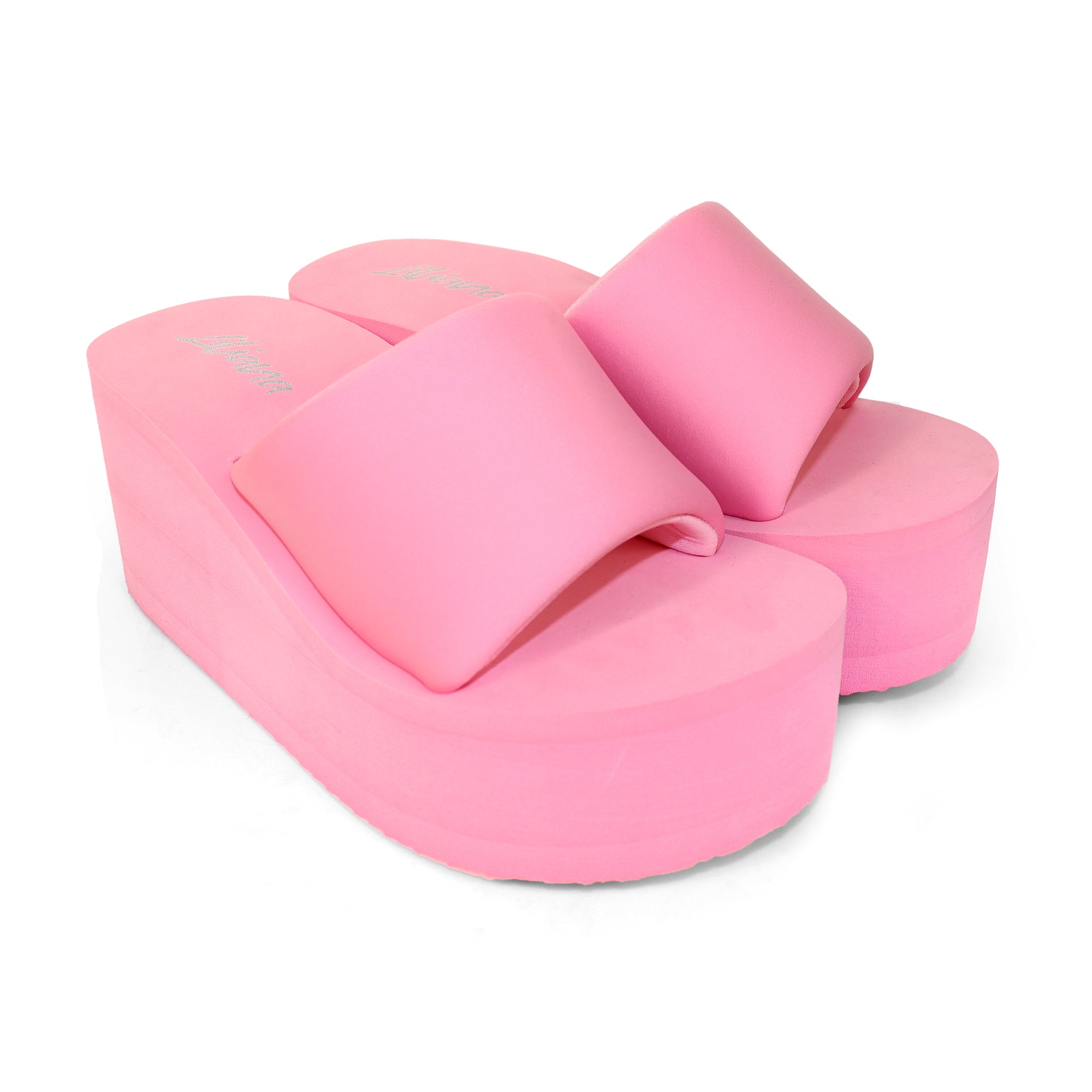 ALTA-2 THICK PLATFORM MULES WEDGE PINK