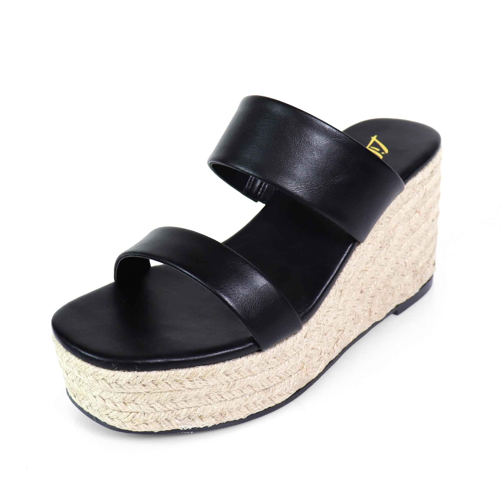 ALYAH-1 DUO ESPADRILLE WEDGE SANDAL BLACK
