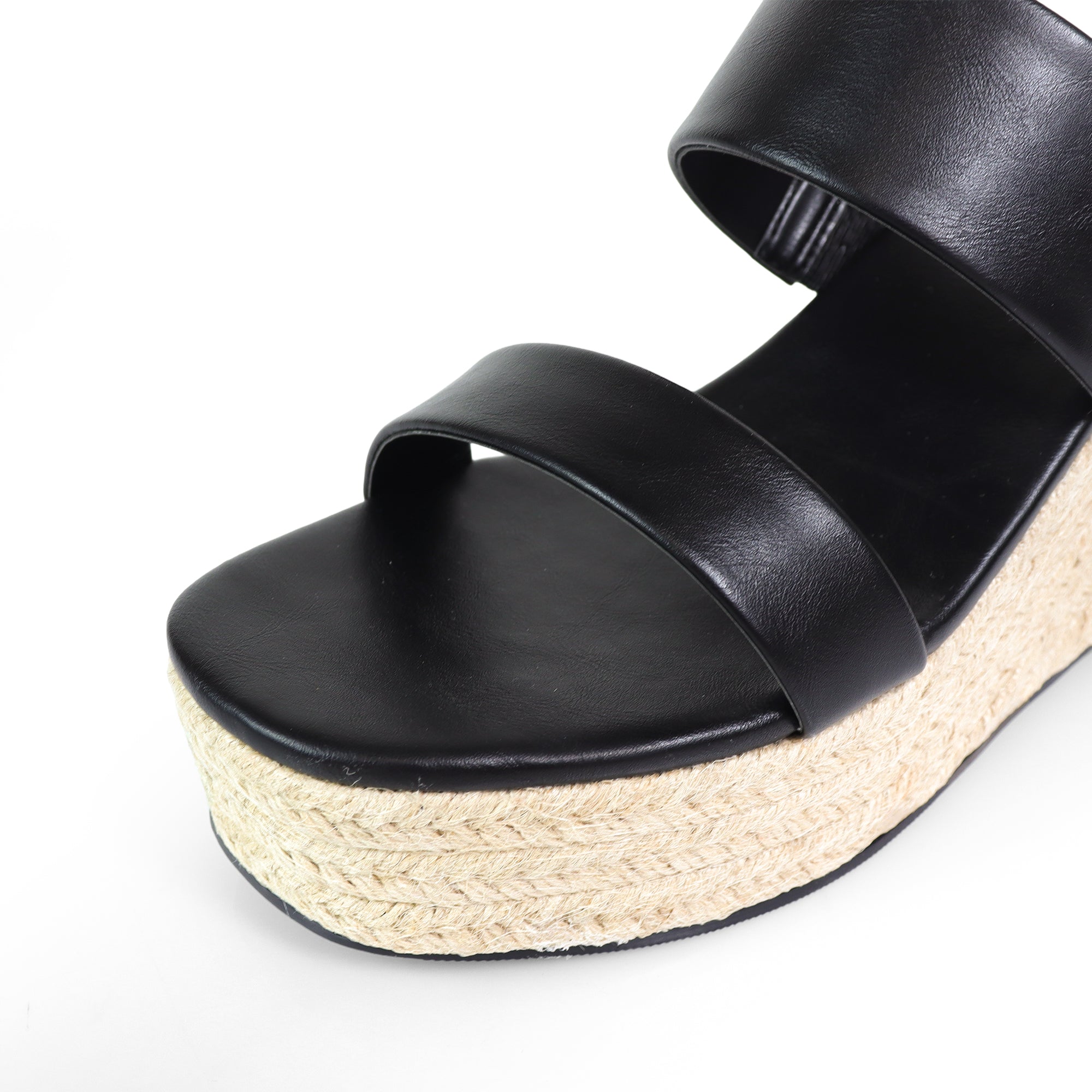 ALYAH-1 DUO ESPADRILLE WEDGE SANDAL BLACK