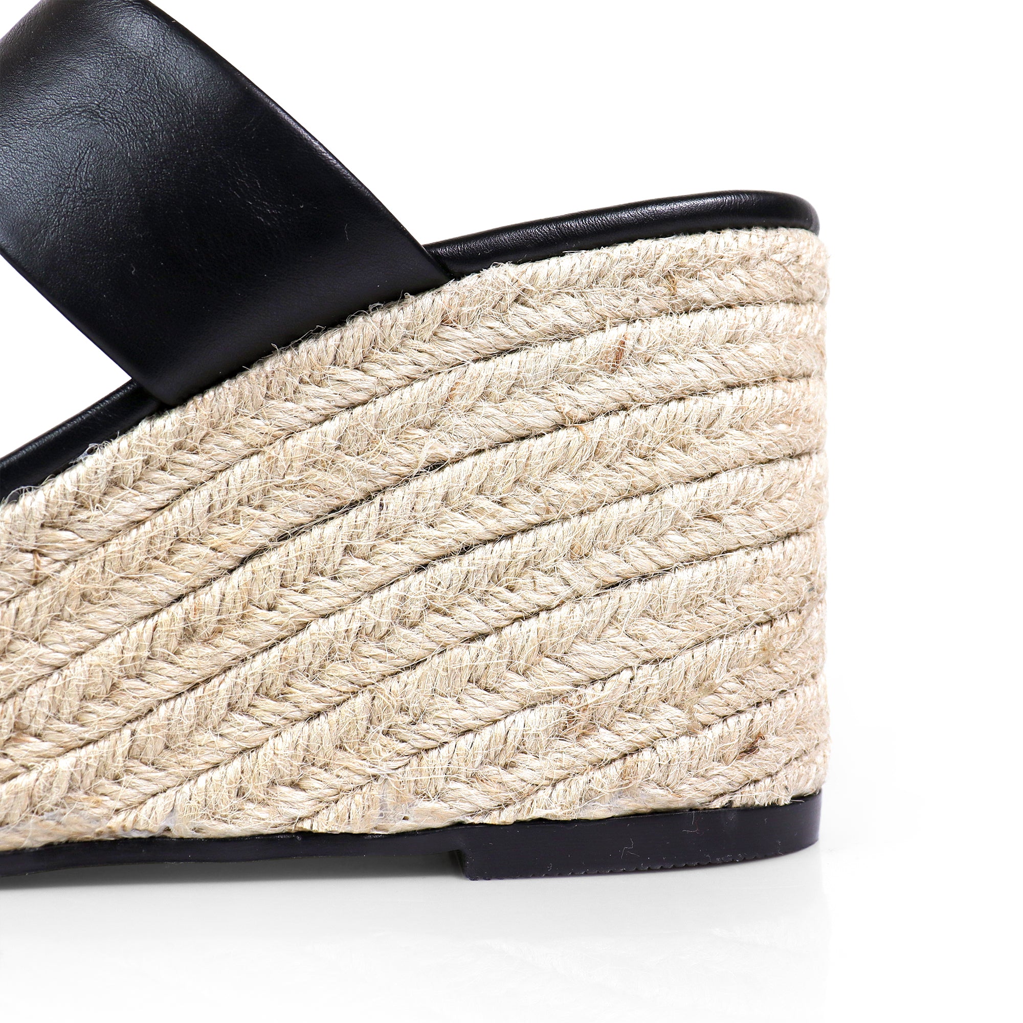 ALYAH-1 DUO ESPADRILLE WEDGE SANDAL BLACK