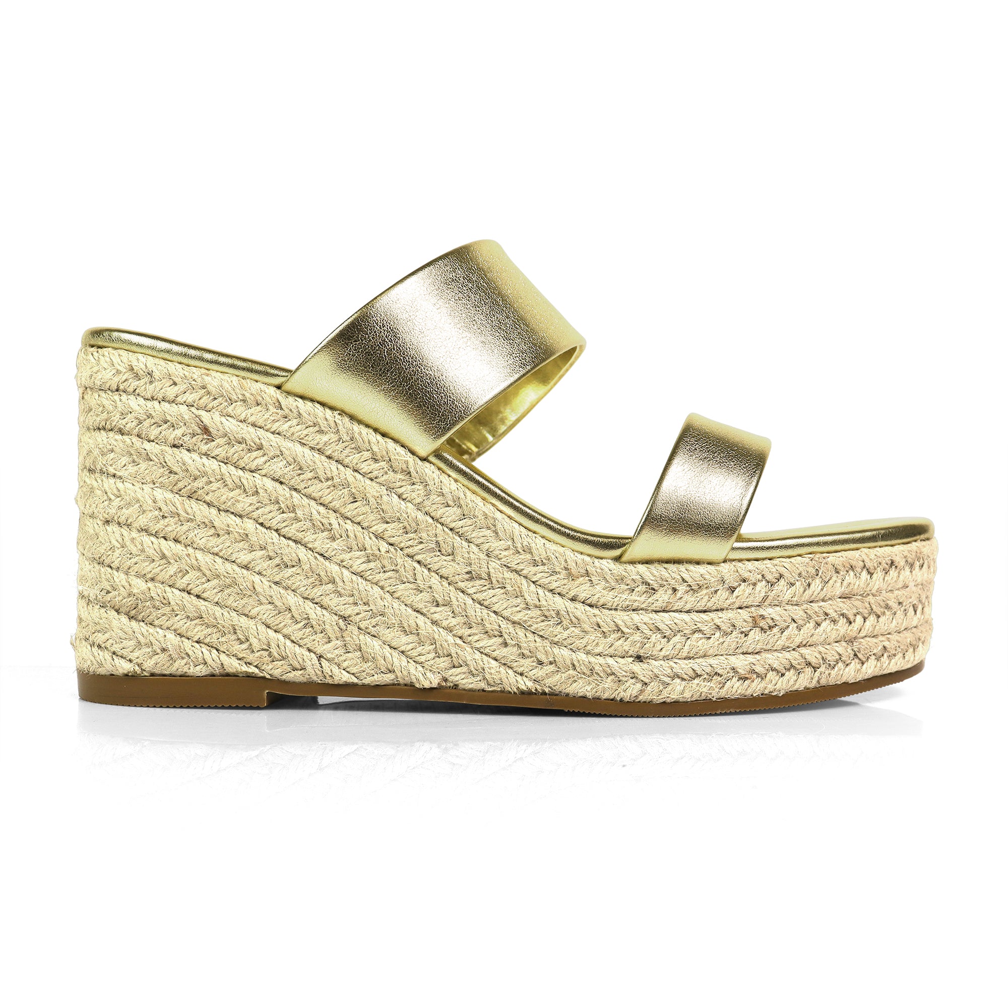 ALYAH-1 DUO ESPADRILLE WEDGE SANDAL GOLD