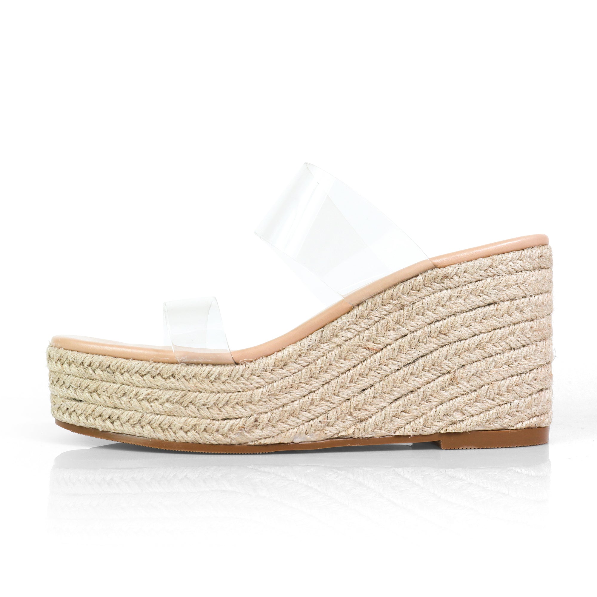 ALYAH-1 DUO ESPADRILLE WEDGE SANDAL CLEAR/NUDE