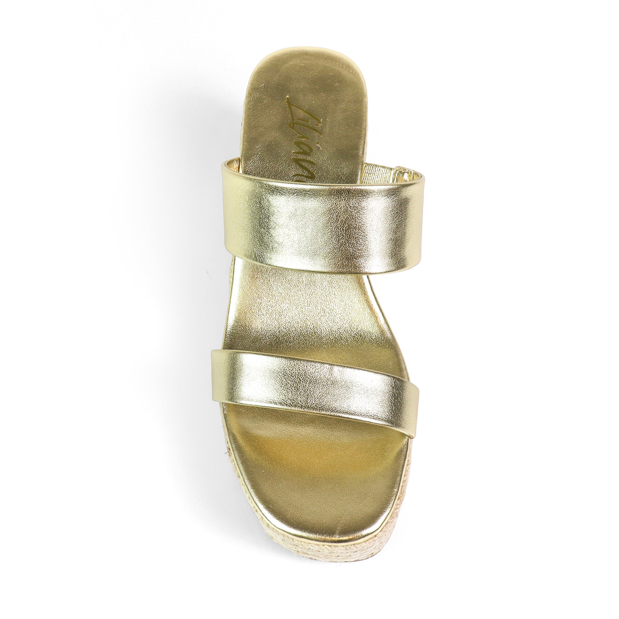 ALYAH-1 DUO ESPADRILLE WEDGE SANDAL GOLD
