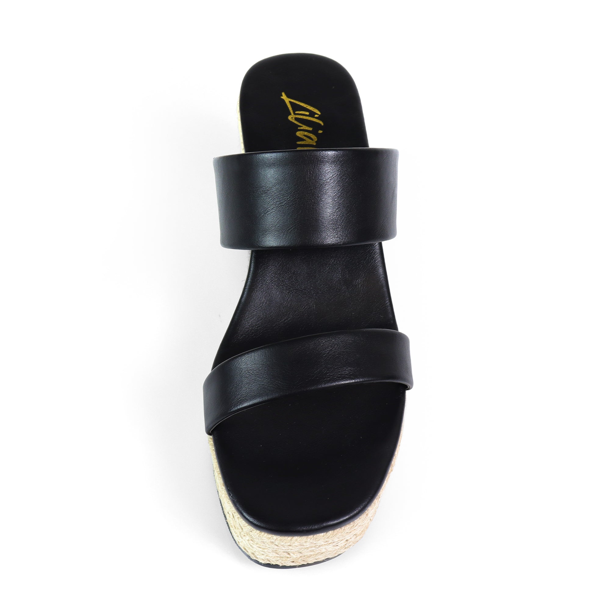 ALYAH-1 DUO ESPADRILLE WEDGE SANDAL BLACK