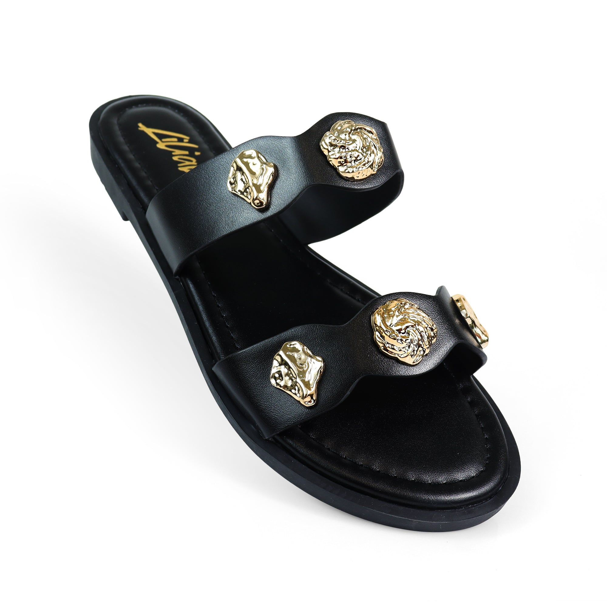 AMAYA-2 OPEN DUO STRAP SANDAL BLACK