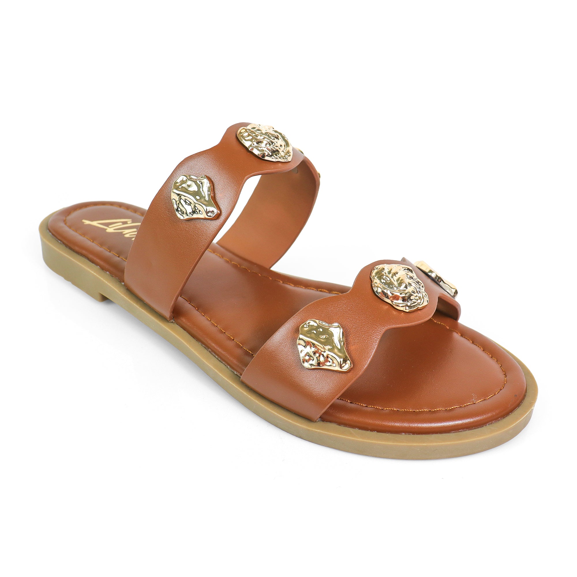 AMAYA-2 OPEN DUO STRAP SANDAL TAN