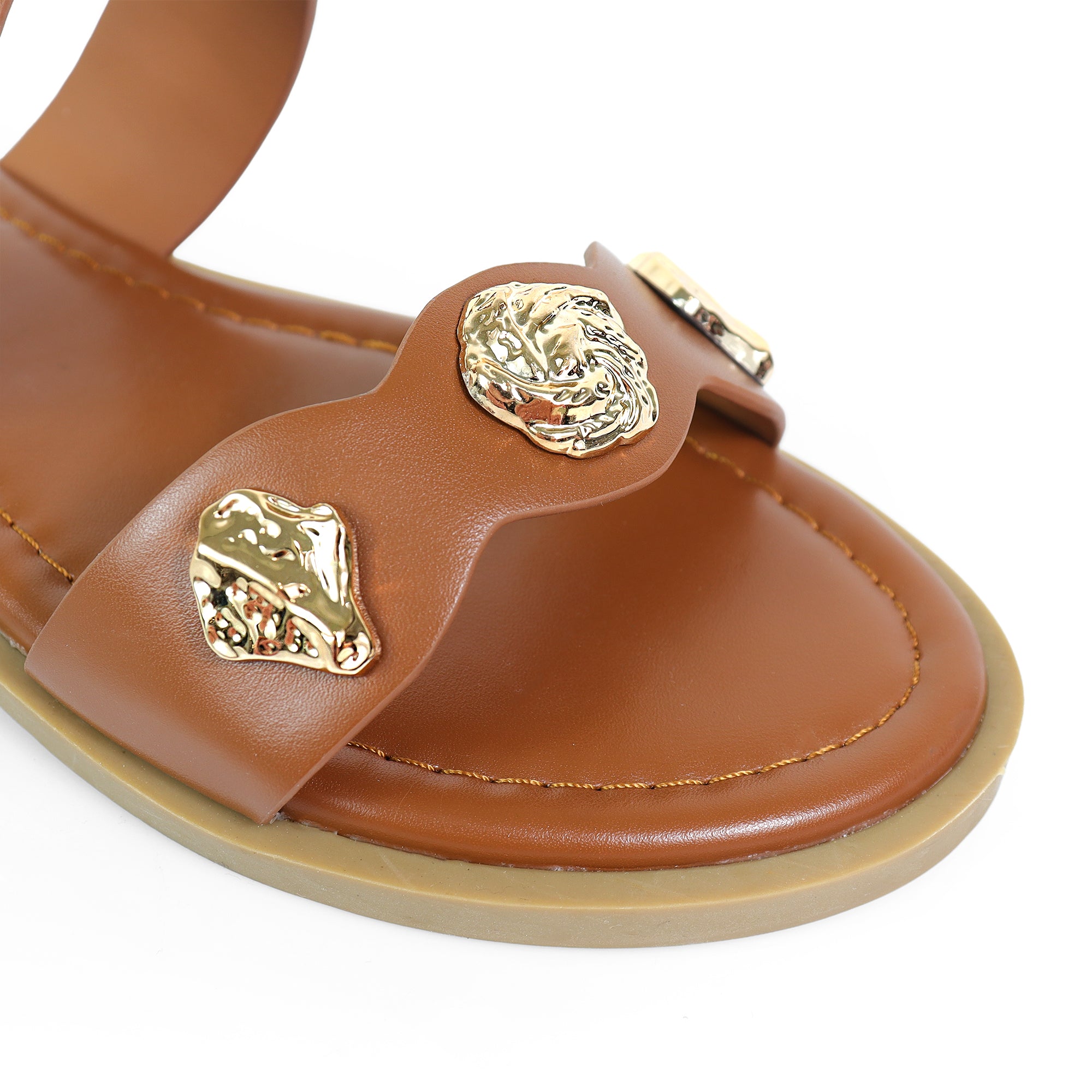 AMAYA-2 OPEN DUO STRAP SANDAL TAN