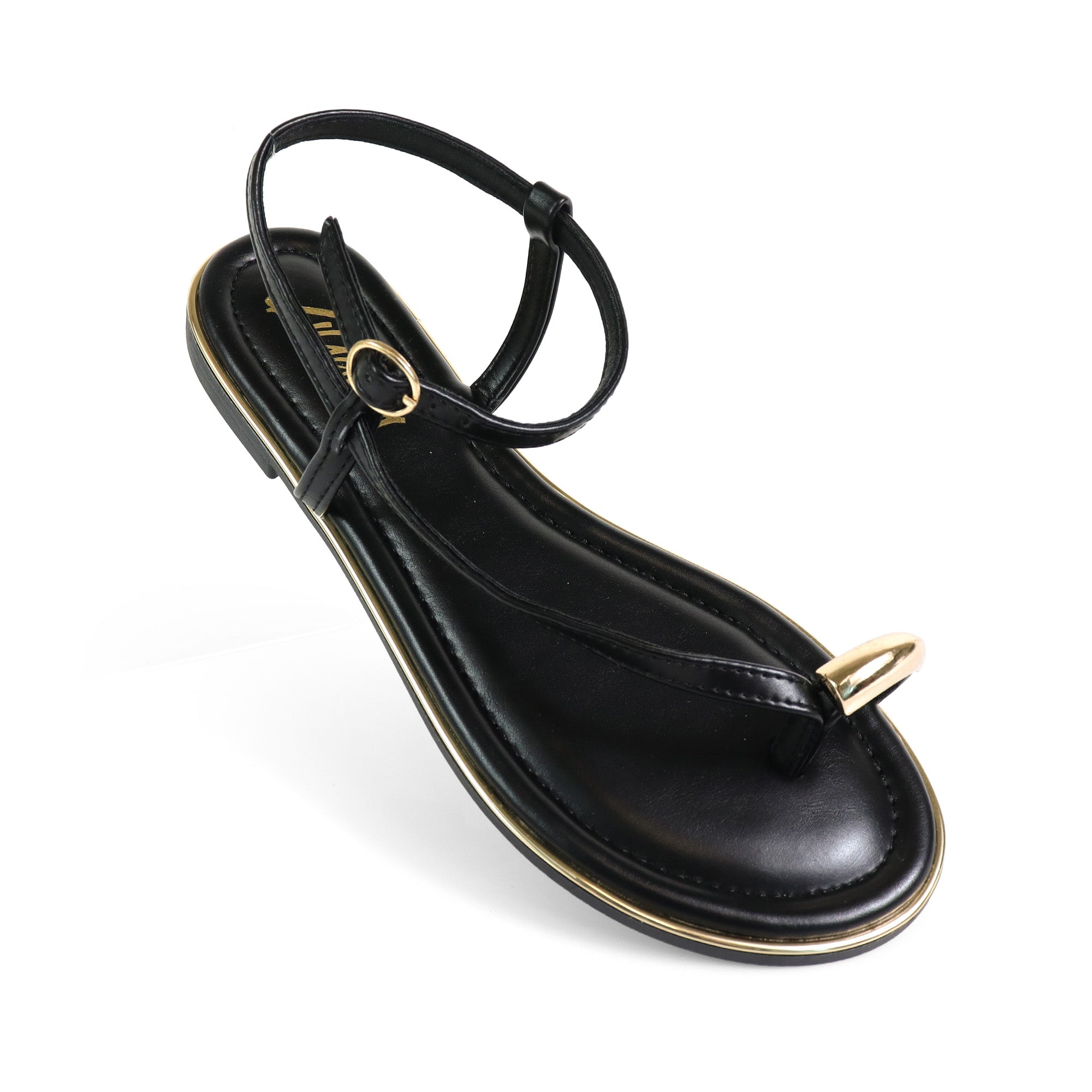 AMRIT-3 TOE LOOP SANDALS BLACK