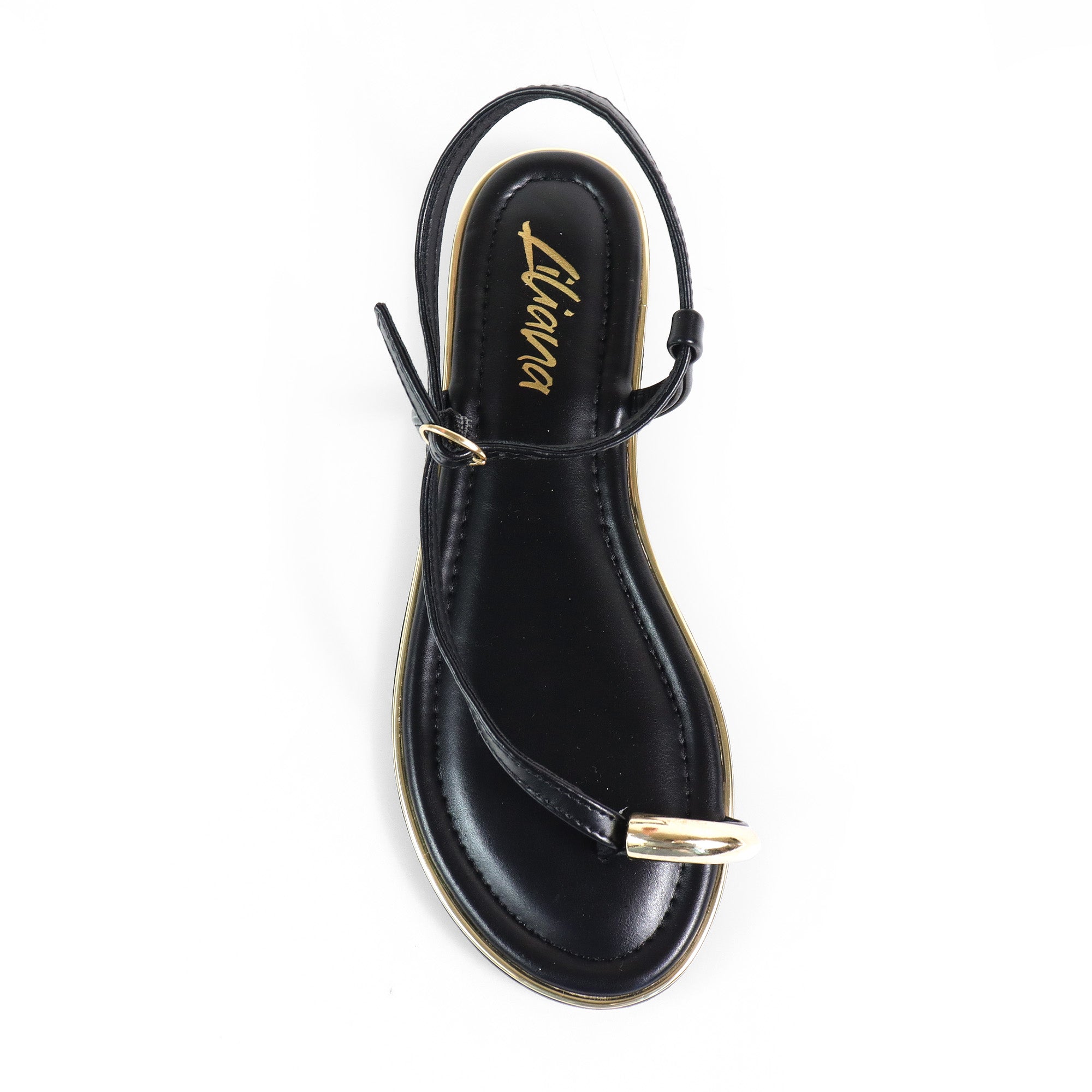 AMRIT-3 TOE LOOP SANDALS BLACK