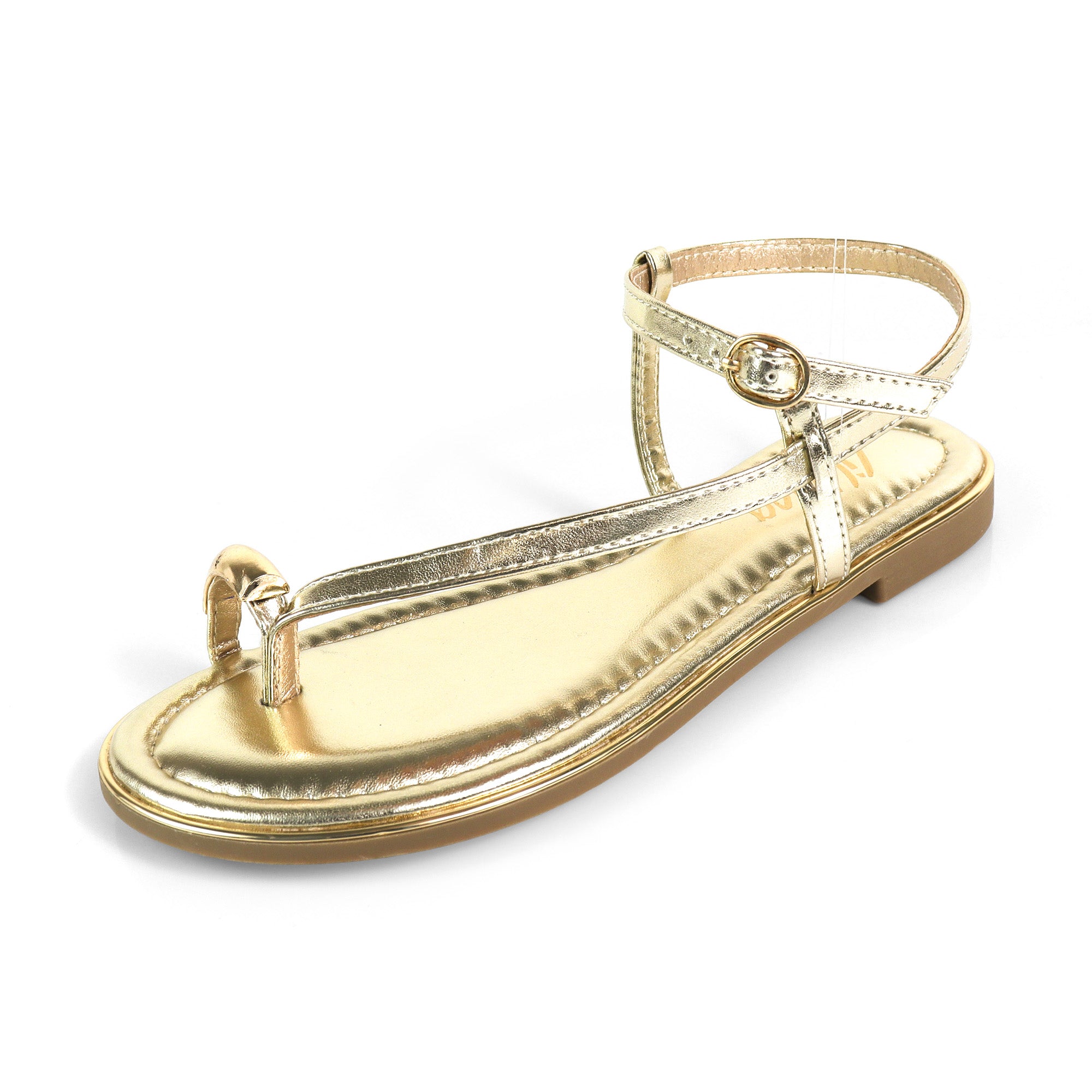 AMRIT-3 TOE LOOP SANDALS GOLD