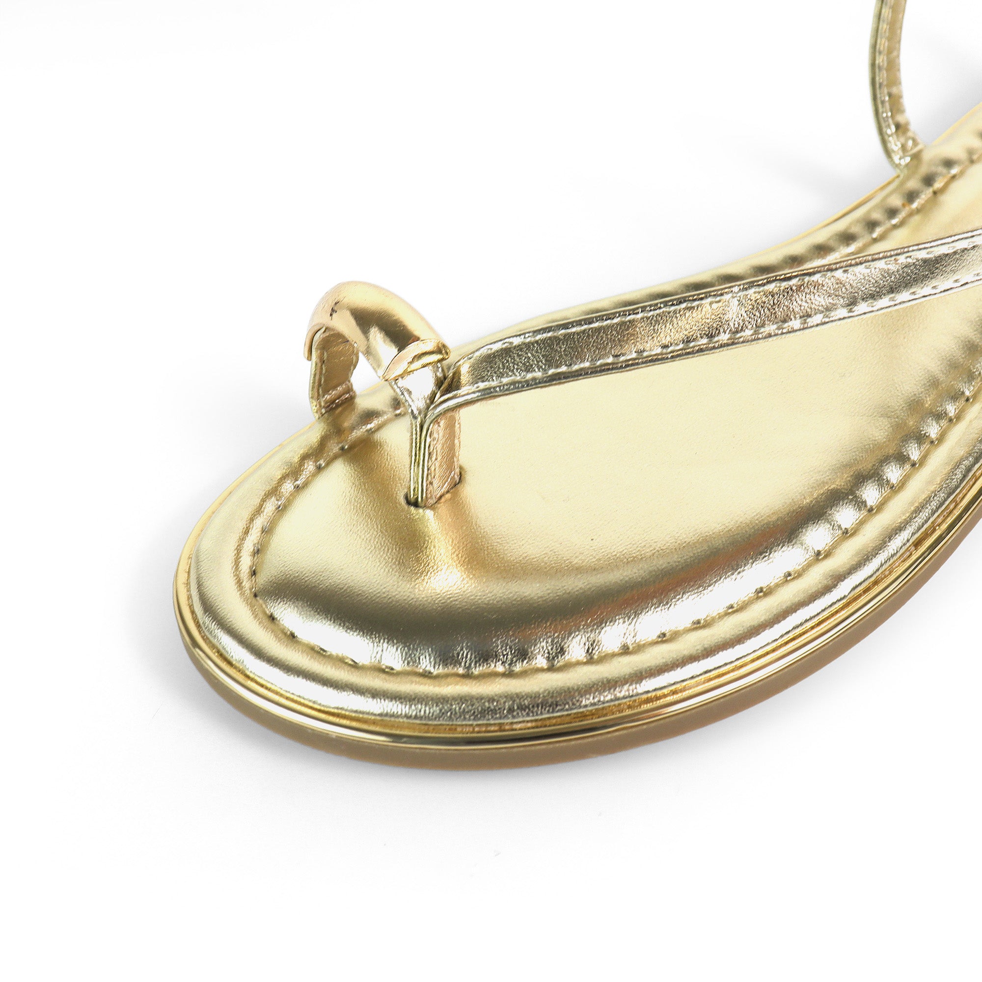 AMRIT-3 TOE LOOP SANDALS GOLD