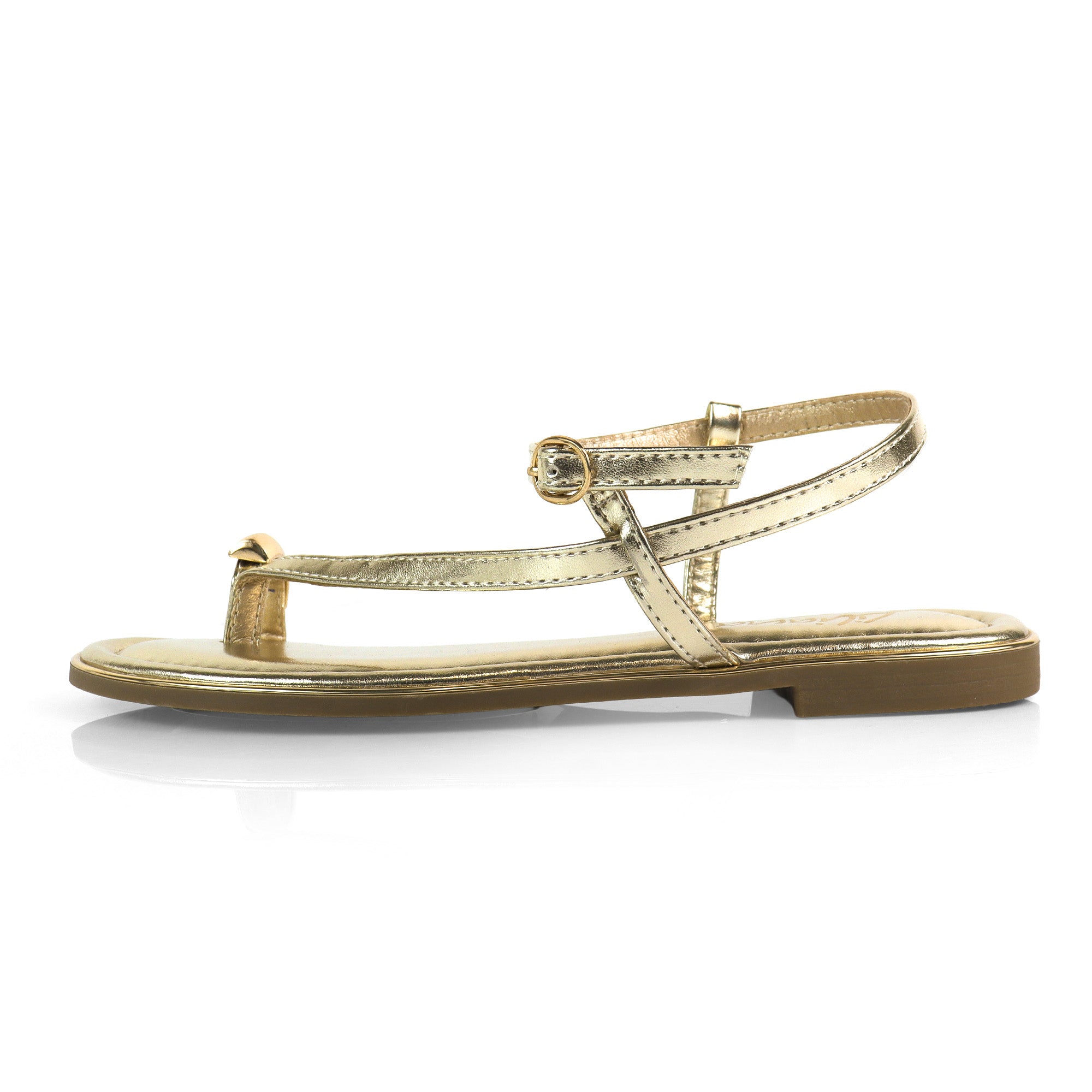 AMRIT-3 TOE LOOP SANDALS GOLD