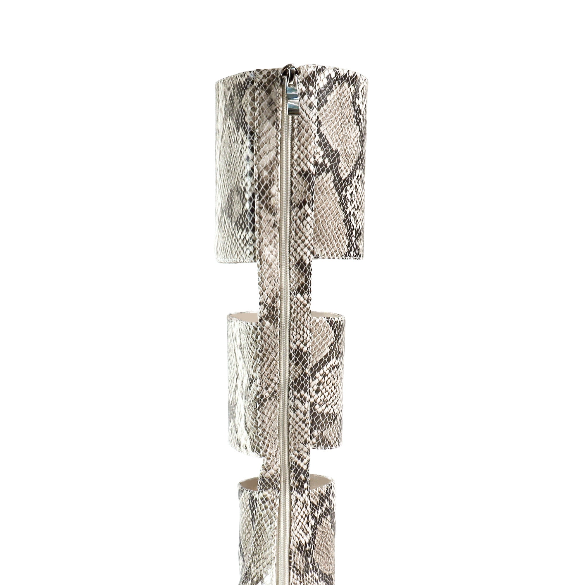 AMYY-1 BELLANTRA GLADIATOR SANDAL W/ STILETTO HEEL BEIGE SNAKE