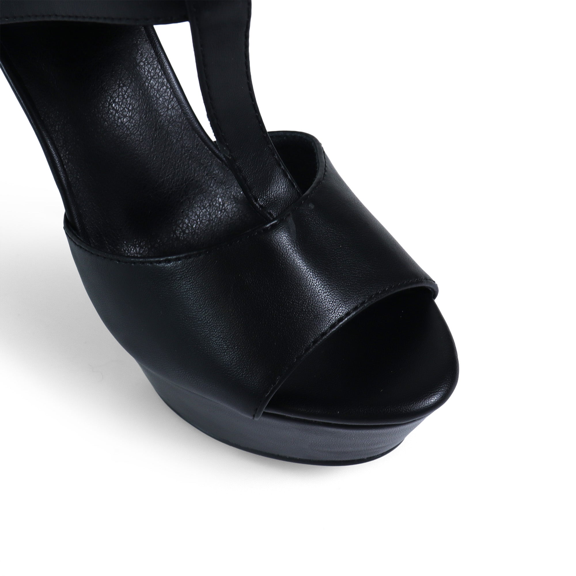 AMYY-1 BELLANTRA GLADIATOR SANDAL W/ STILETTO HEEL  BLACK