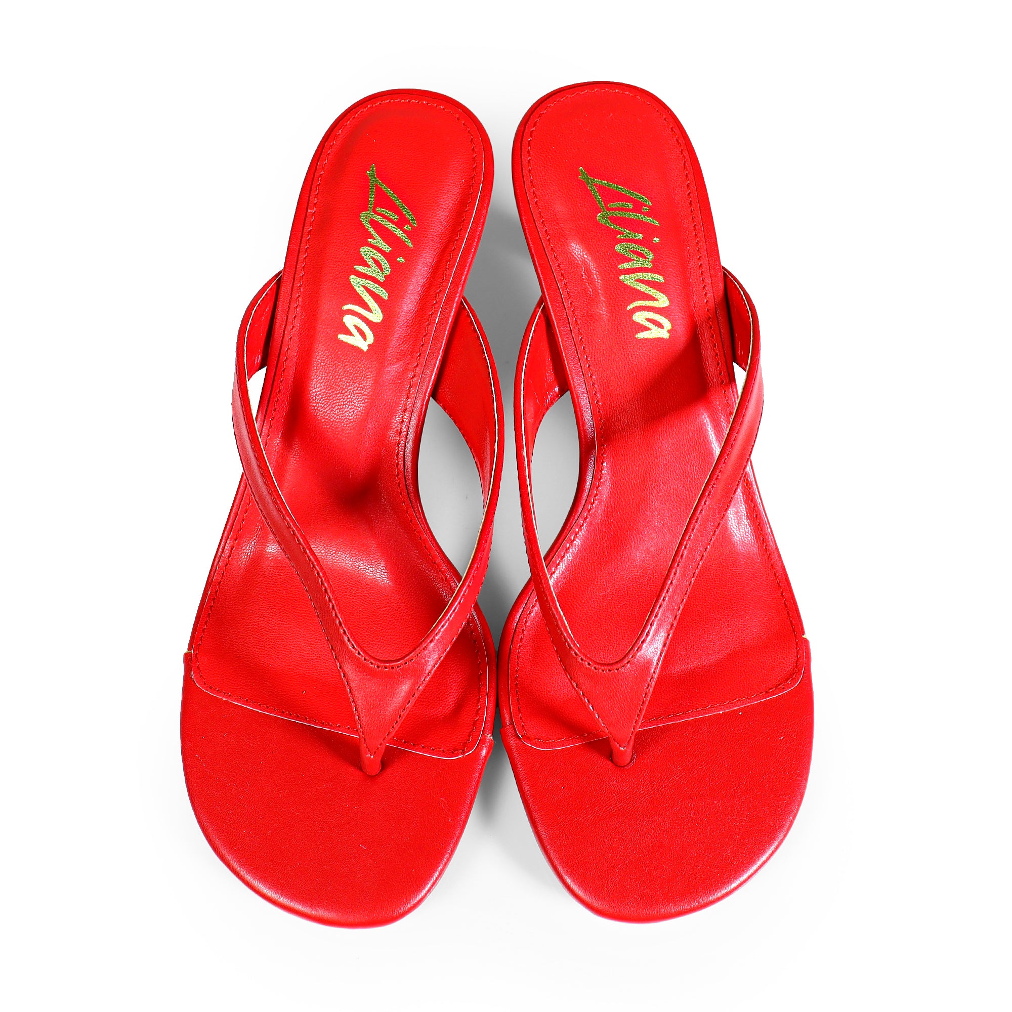ANJA-6 Y2K KITTEN SANDAL W/ HEEL RED
