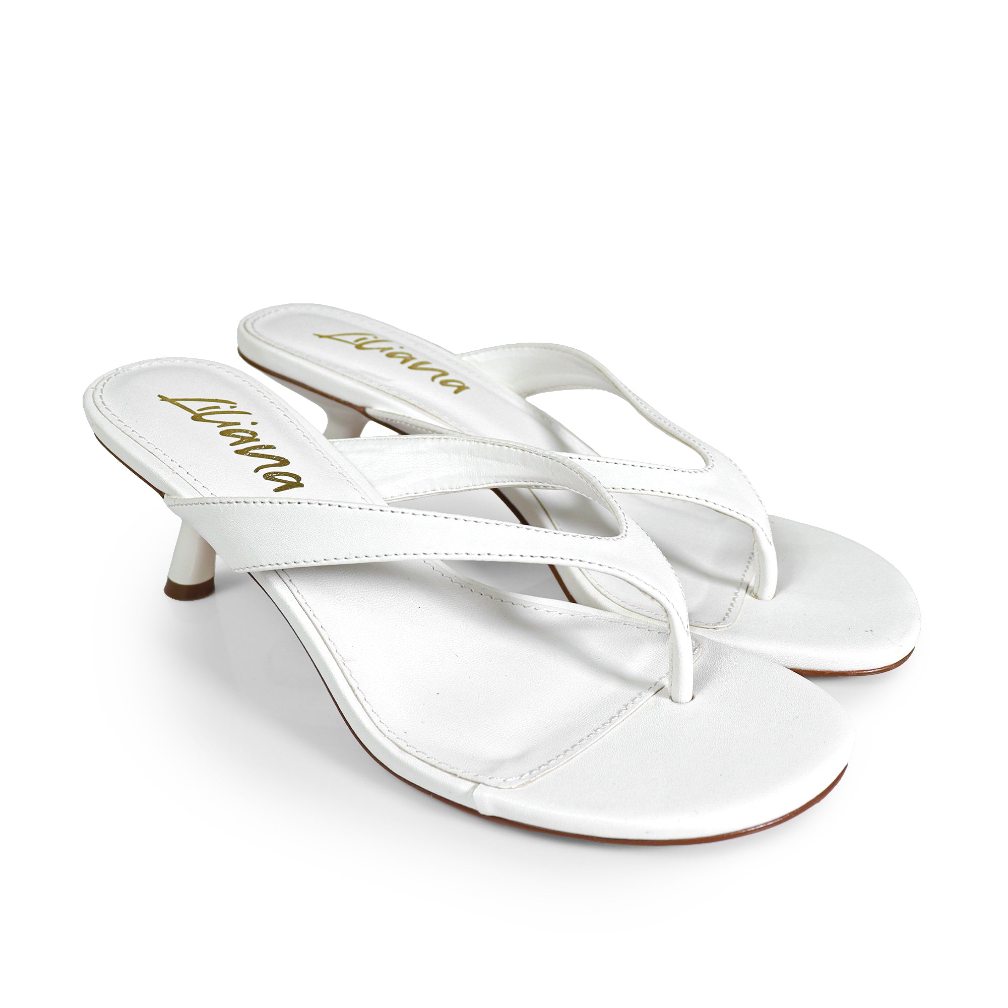 ANJA-6 Y2K KITTEN SANDAL W/ HEEL WHITE
