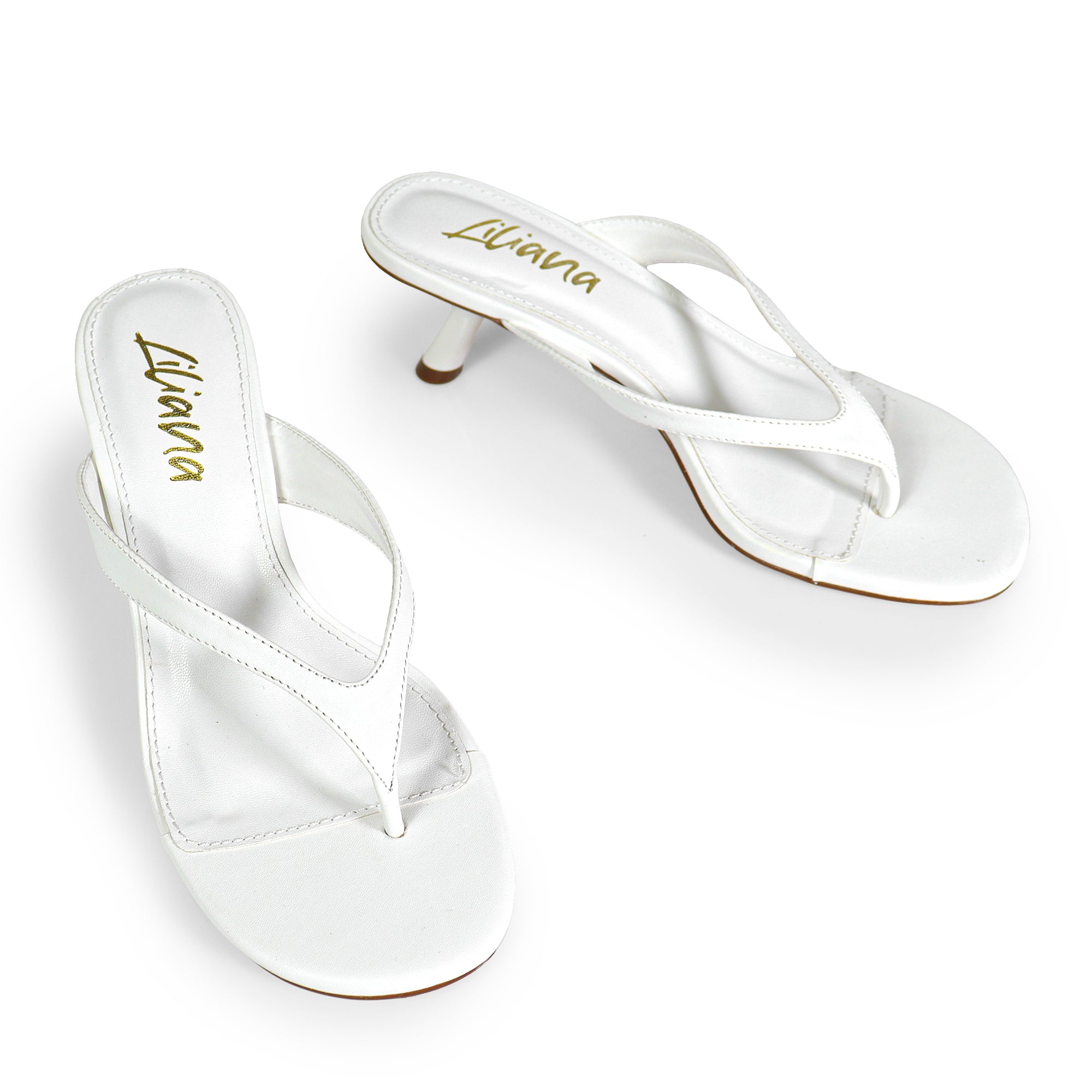 ANJA-6 Y2K KITTEN SANDAL W/ HEEL WHITE