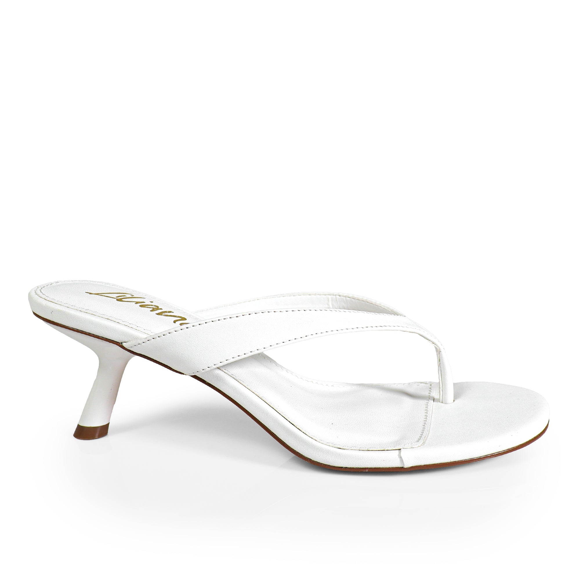 ANJA-6 Y2K KITTEN SANDAL W/ HEEL WHITE