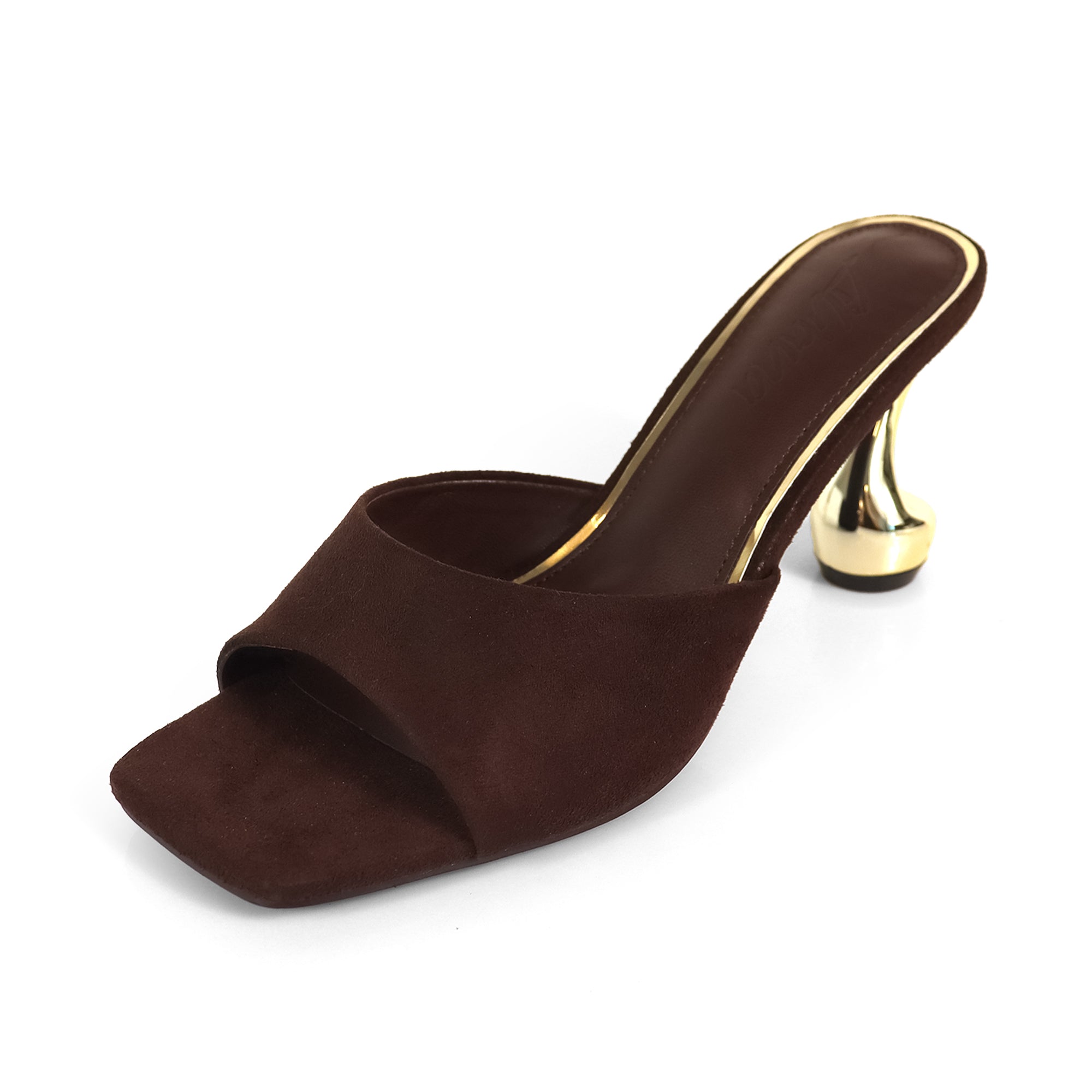 ARABELLA-2 MULE W/TWIRL HEEL CHOCOLATE