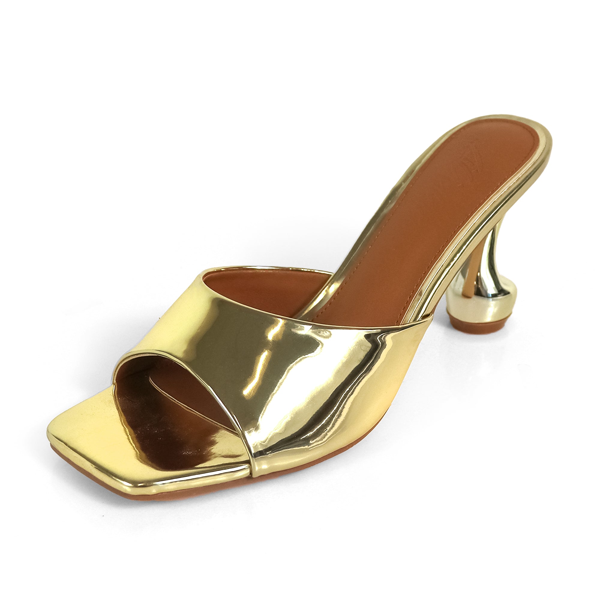 ARABELLA-2 MULE W/TWIRL HEEL GOLD