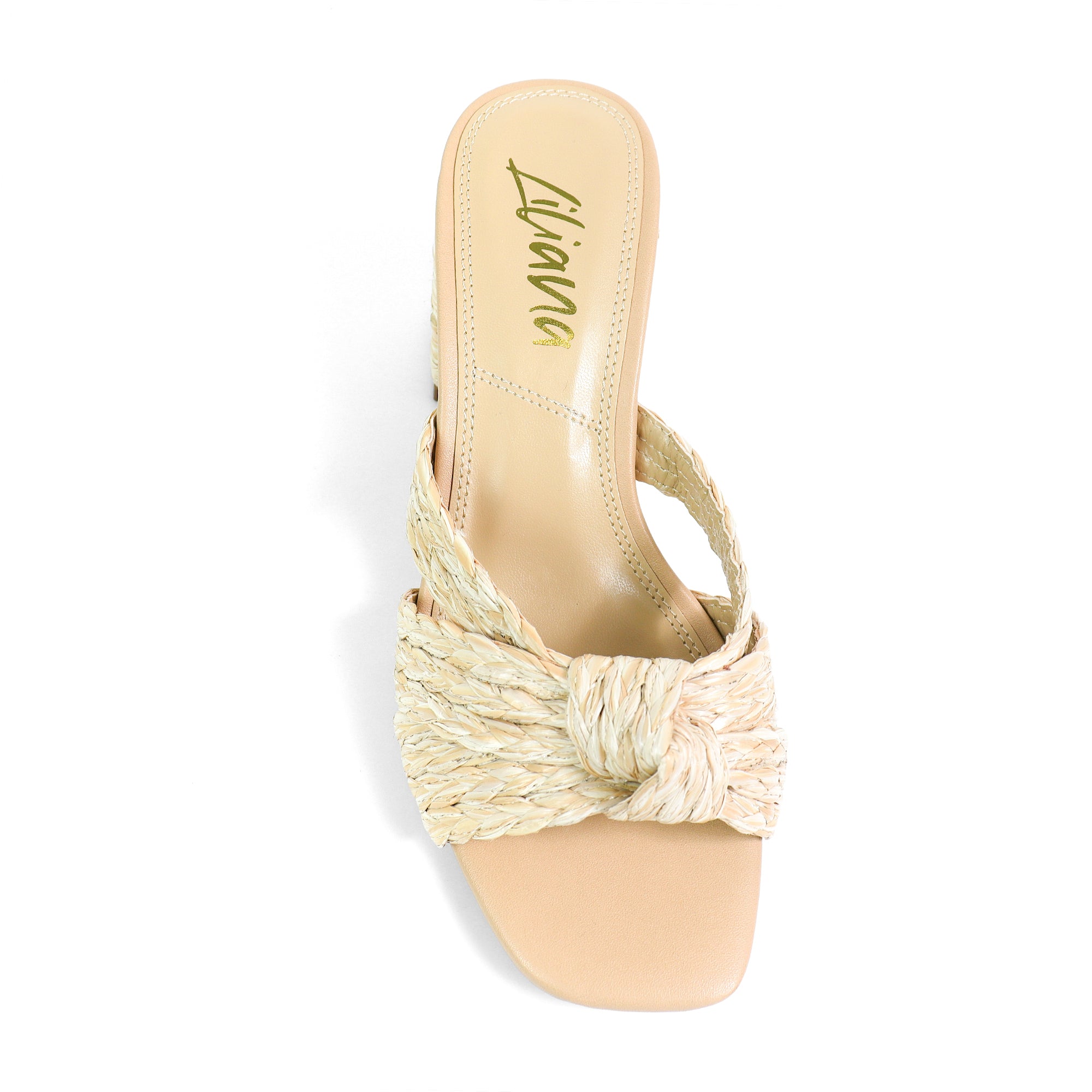 ASHLEY-1 RAFFIA W CHUNCKY HEEL NATURAL