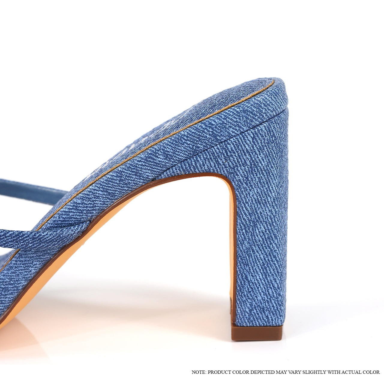 AURA-12 OPEN TOE STRAPPY HIGH HEEL SANDALS - DENIM