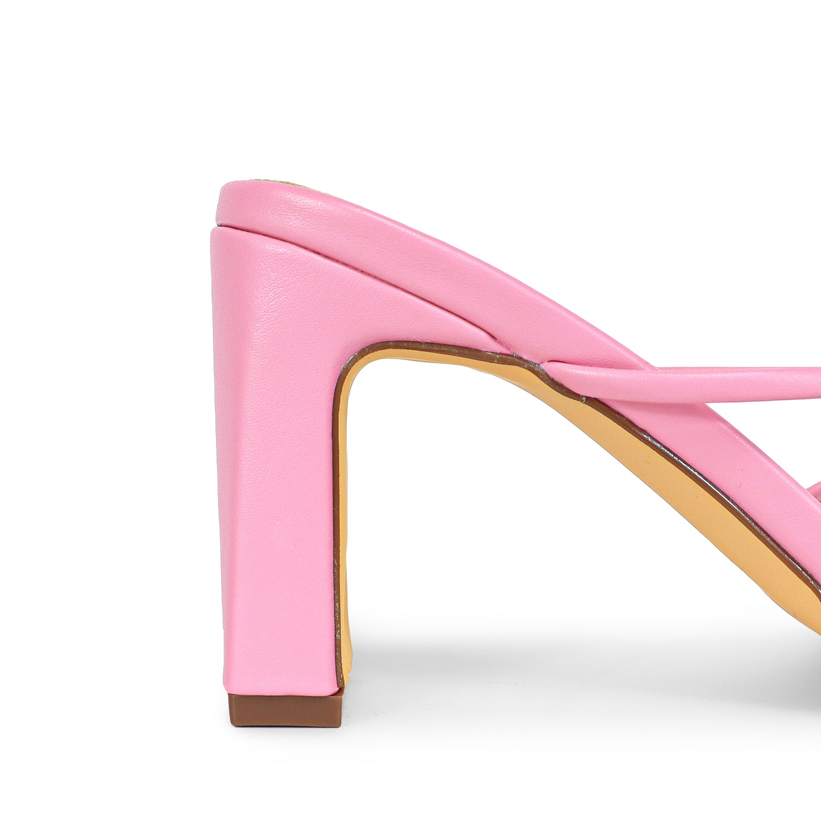 AURA-17 STRAPPY UPPER WITH BLOCK MID HEEL-PINK