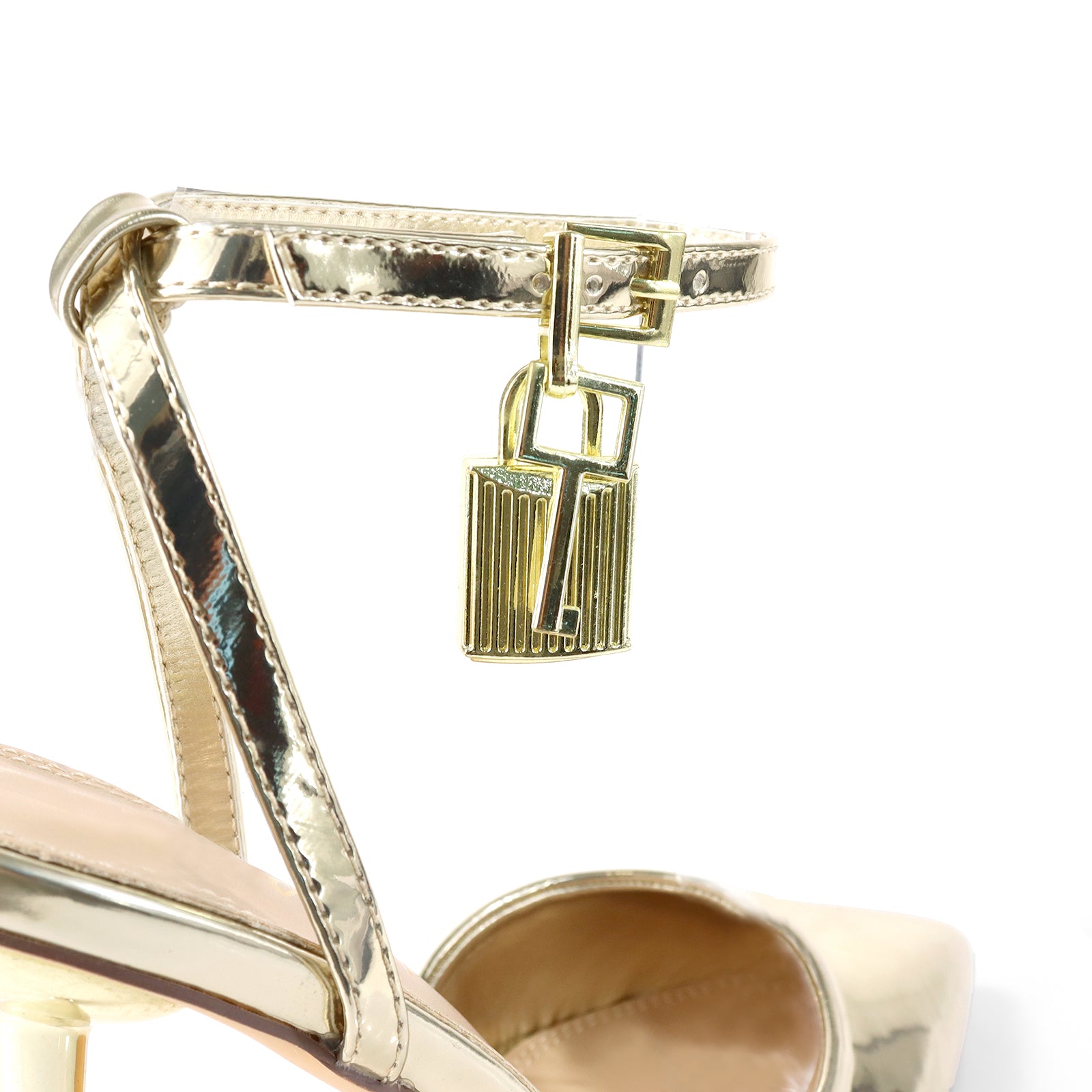 BANKS-68 POINTED TOE PUMP W/ PENCIL HEEL GOLD