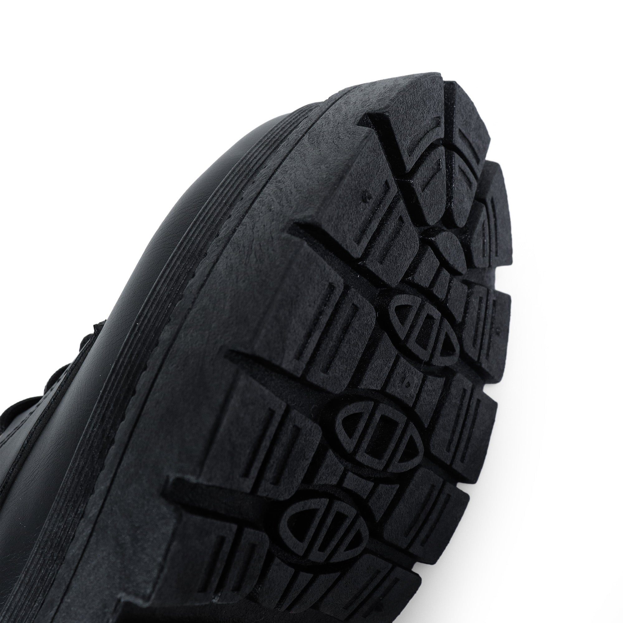 BARAZ-1 LUG SOLE CUFF LACE UP COMBAT BOOTS BLACK