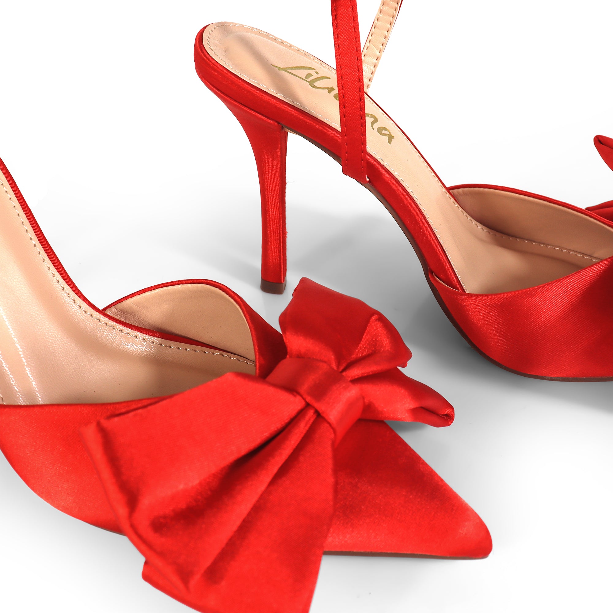BAROX-1 LOVEKNOT SANDAL W/ HEEL RED