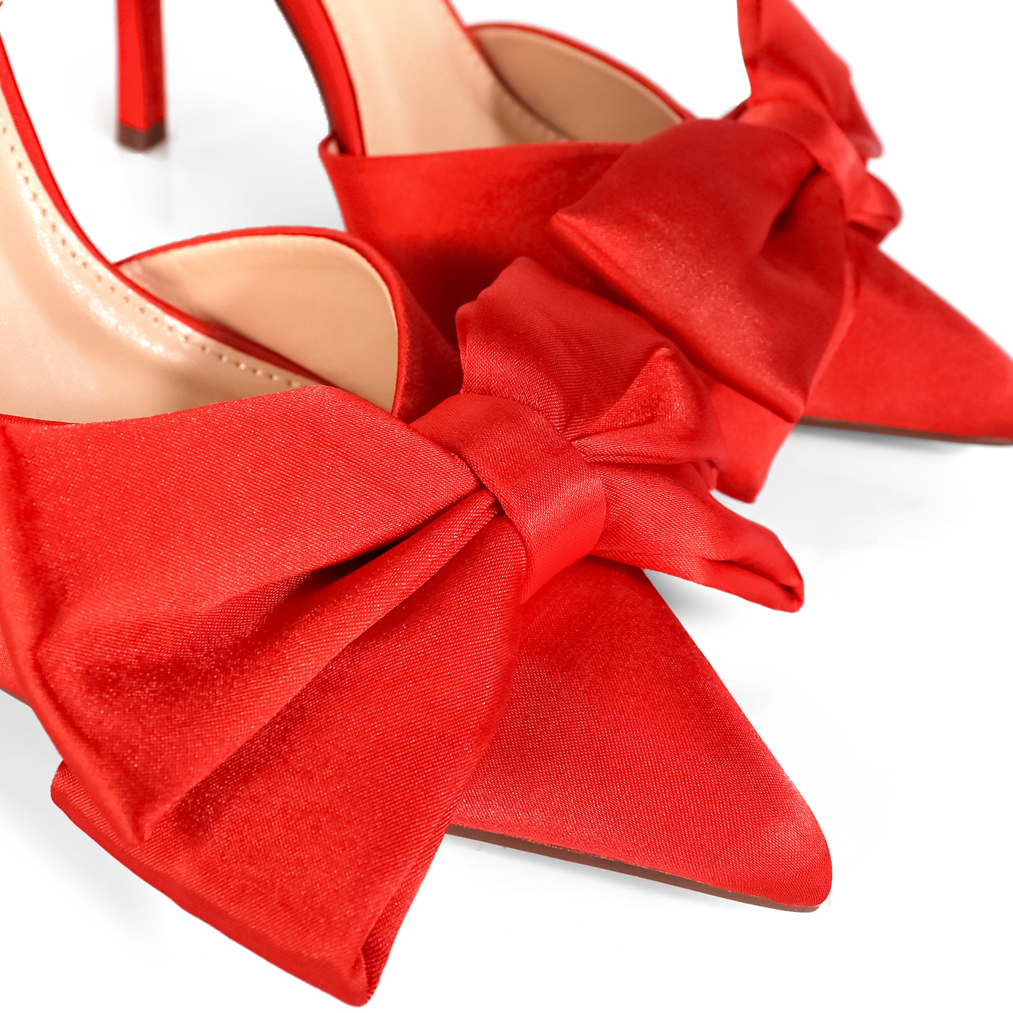 BAROX-1 LOVEKNOT SANDAL W/ HEEL RED